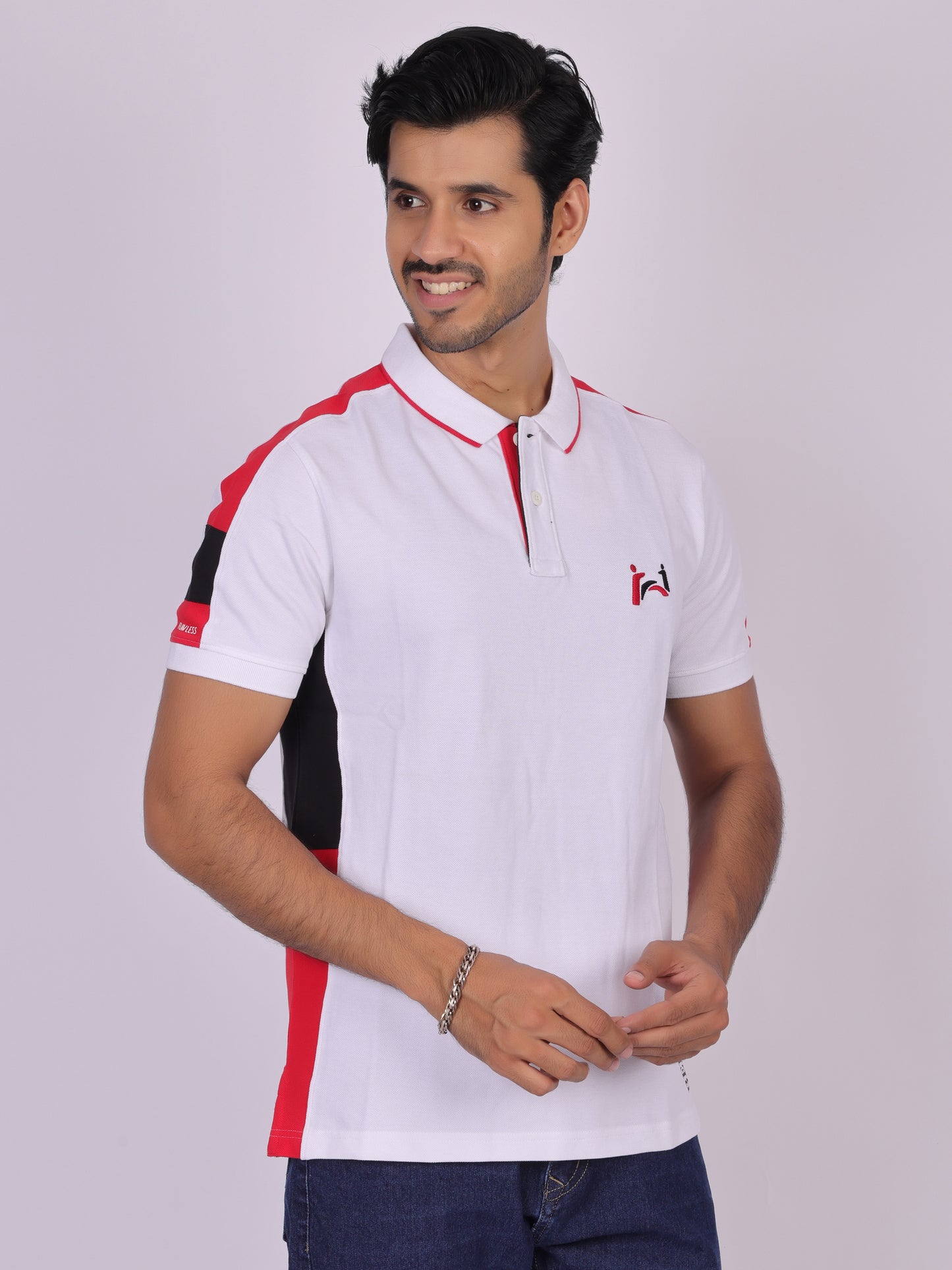 Classic White Cotton Polo T-Shirt for Men Being Flawless