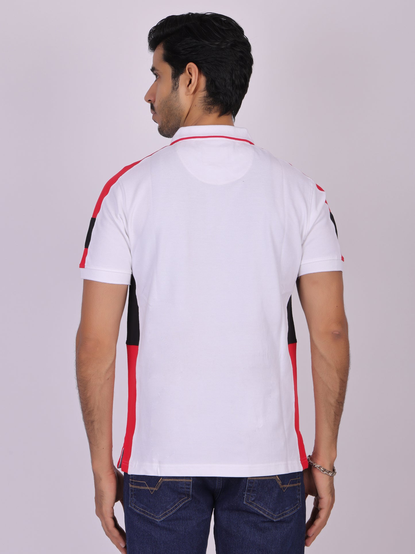 Classic White Cotton Polo T-Shirt for Men Being Flawless