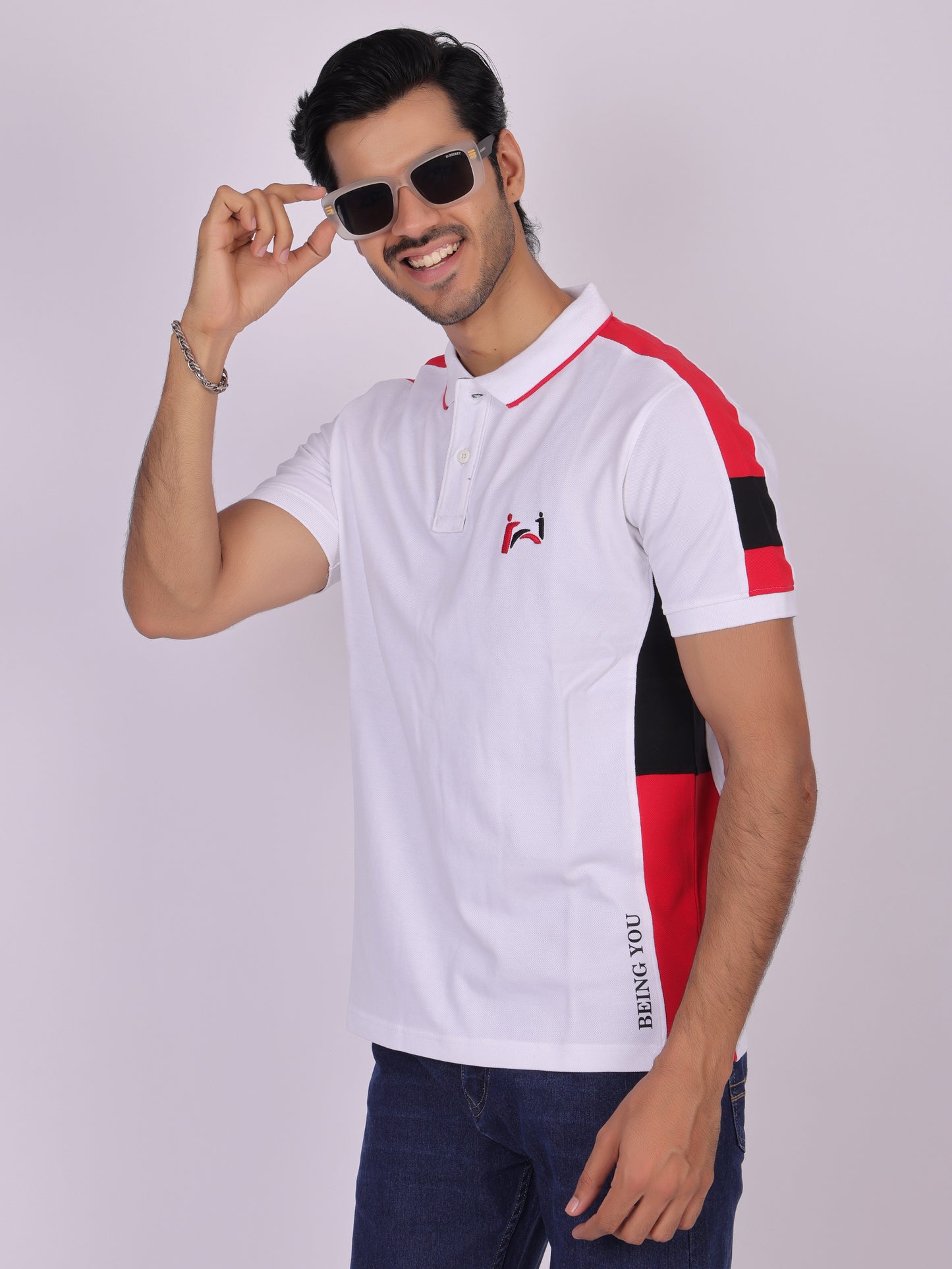 Classic White Cotton Polo T-Shirt for Men Being Flawless
