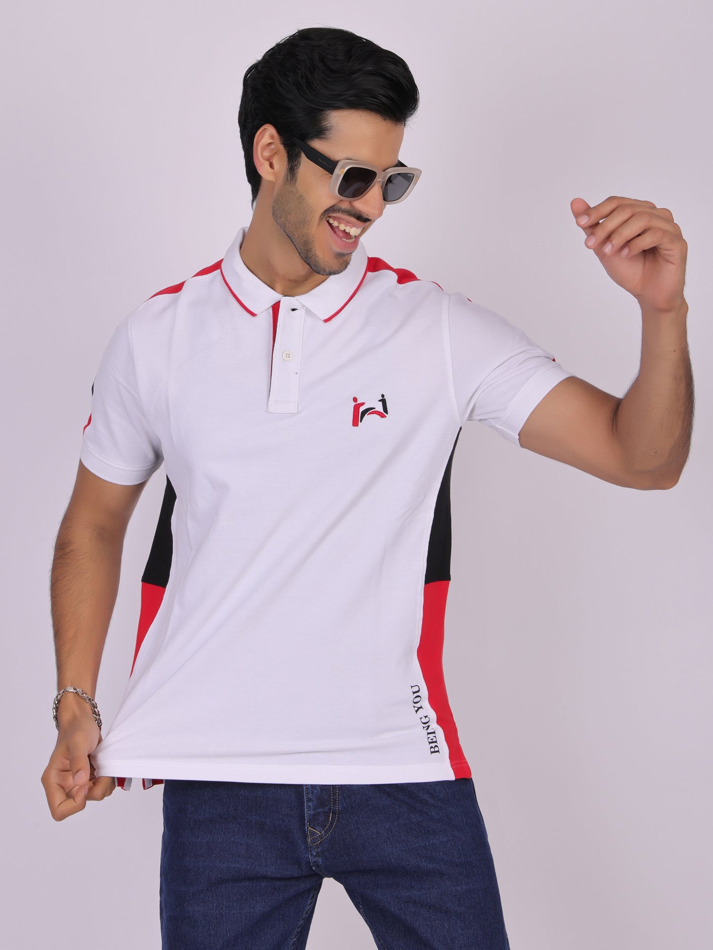 Classic White Cotton Polo T-Shirt for Men Being Flawless