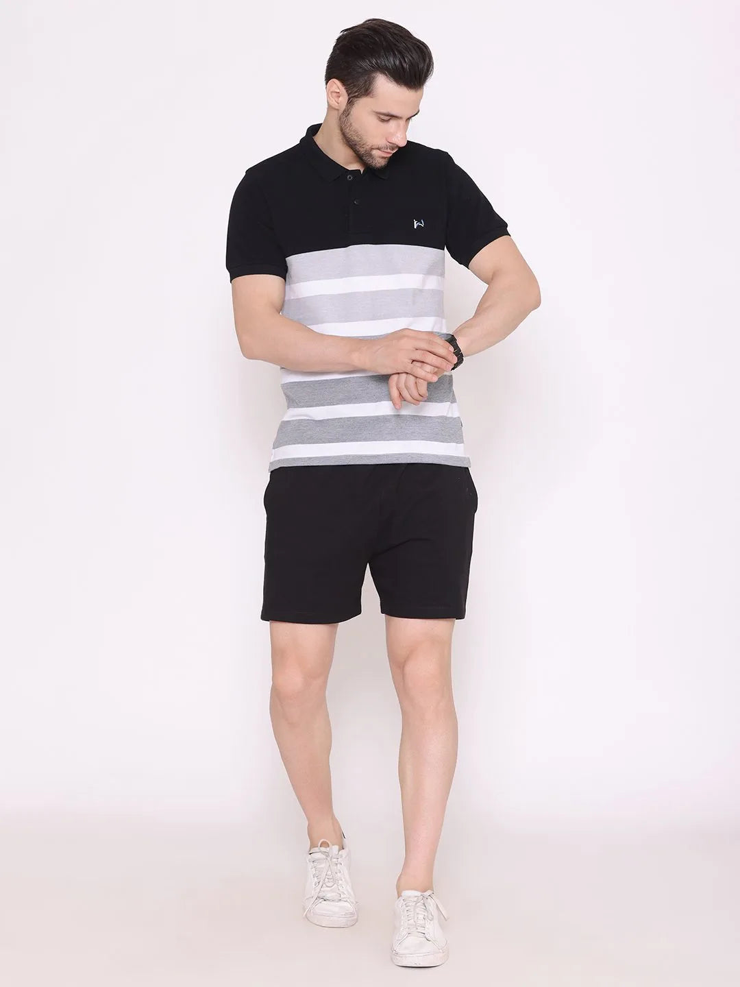 Flawless Men Organic Black Polo T-Shirt | Slate Being Flawless