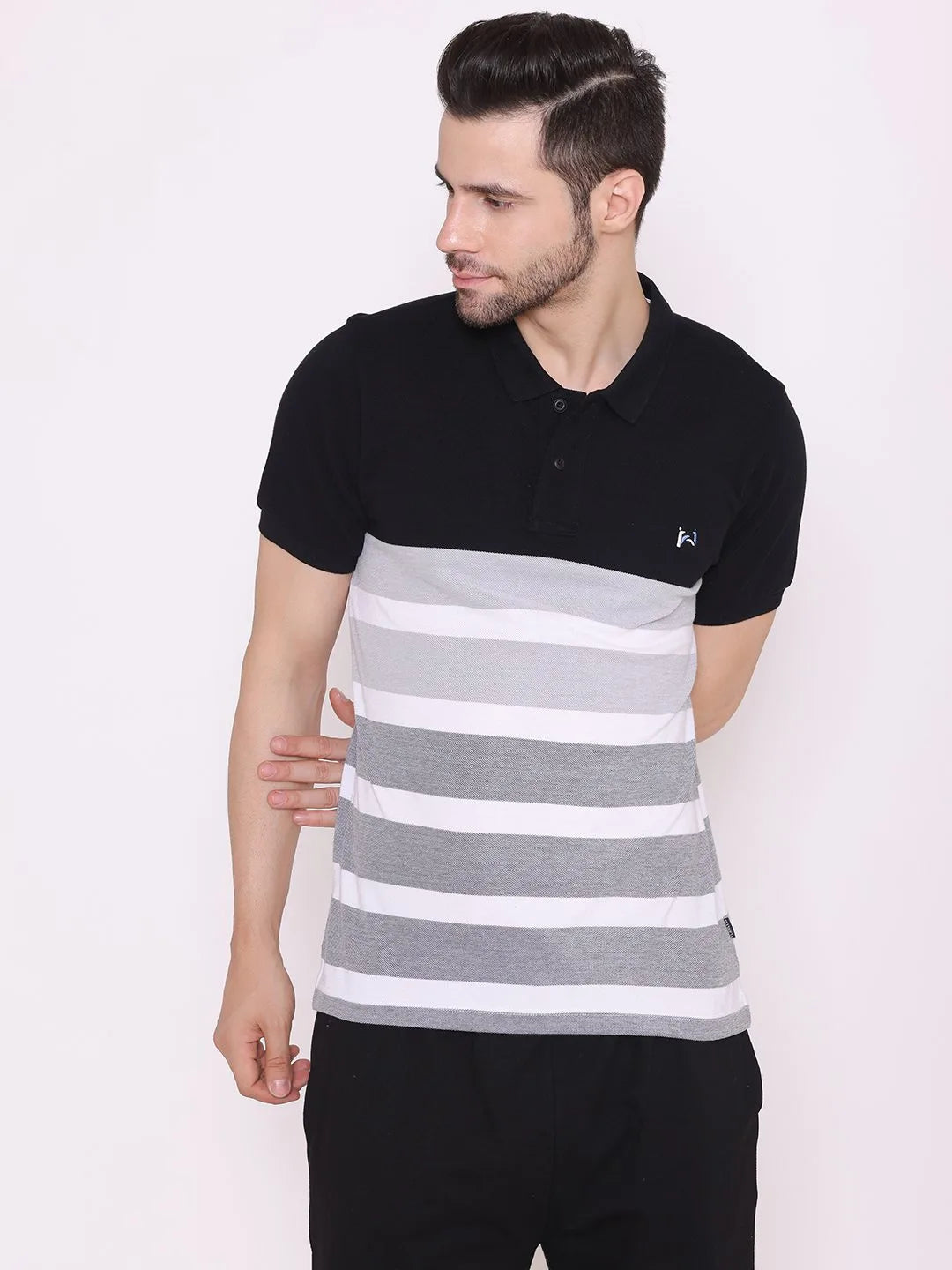 Flawless Men Organic Black Polo T-Shirt | Slate Being Flawless