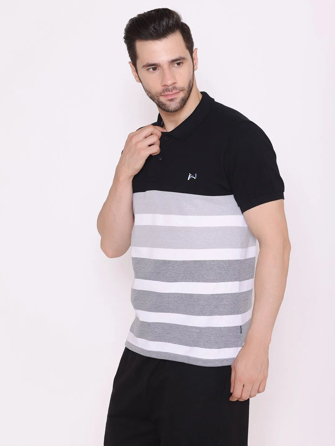 Flawless Men Organic Black Polo T-Shirt | Slate Being Flawless