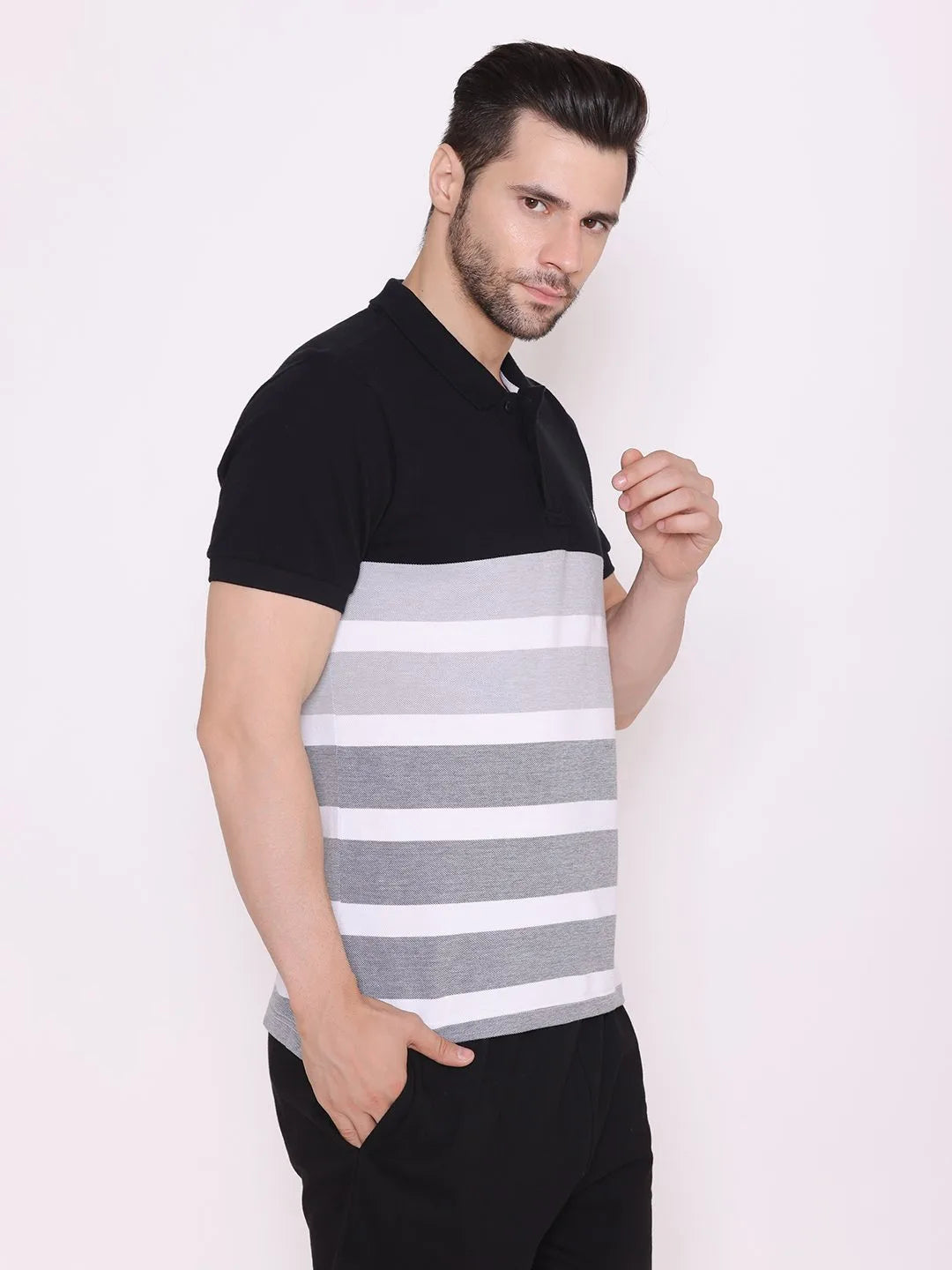 Flawless Men Organic Black Polo T-Shirt | Slate Being Flawless