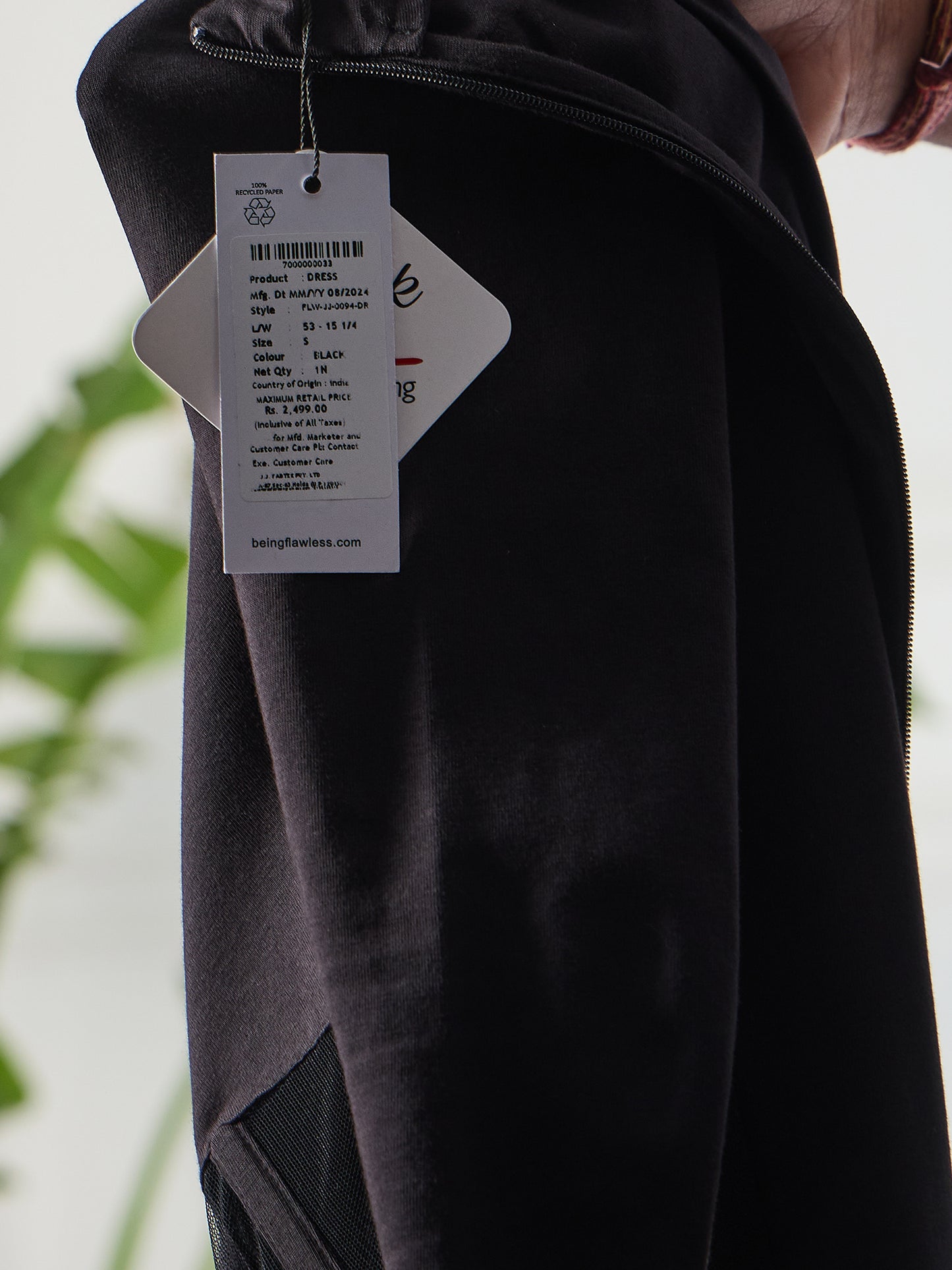Flawless Bodycon Corset Dress - Black color