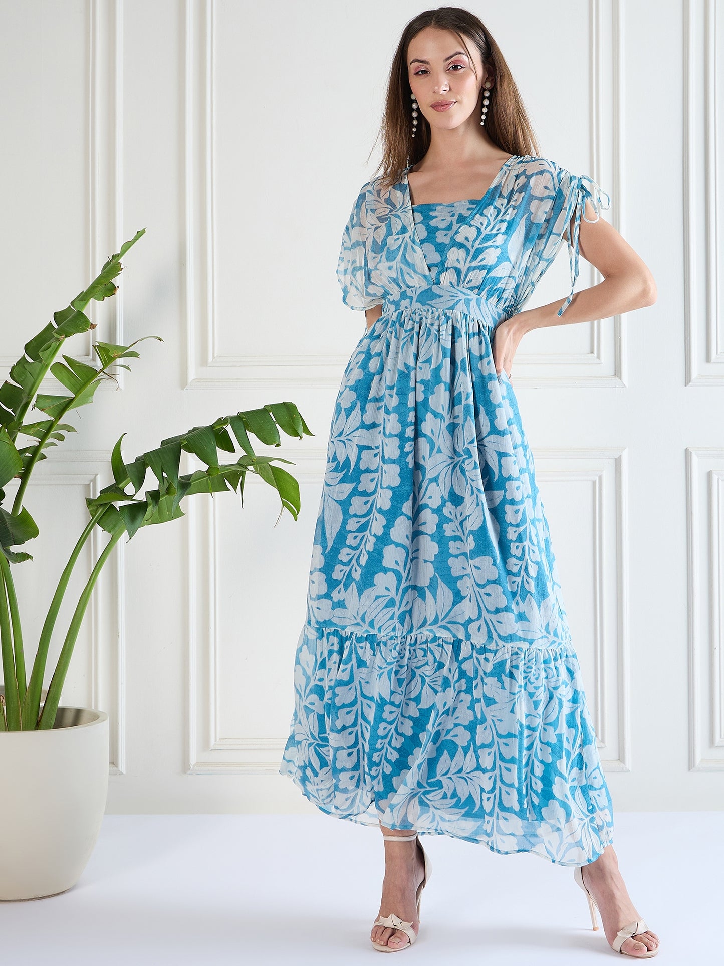 Flawless Trendy Fit And Flare Maxi Dress For Women | MARIGOLD