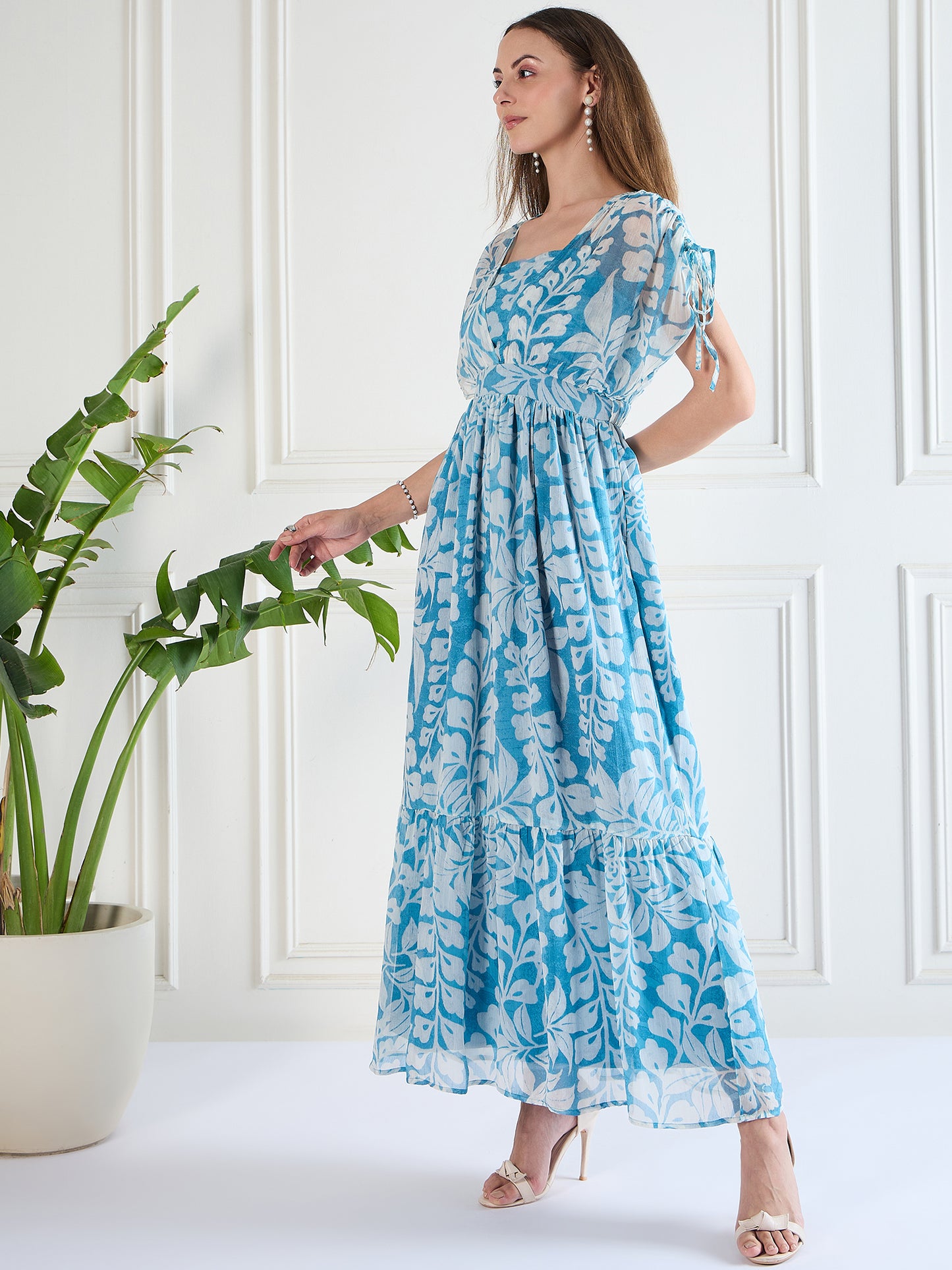 Flawless Trendy Fit And Flare Maxi Dress For Women | MARIGOLD