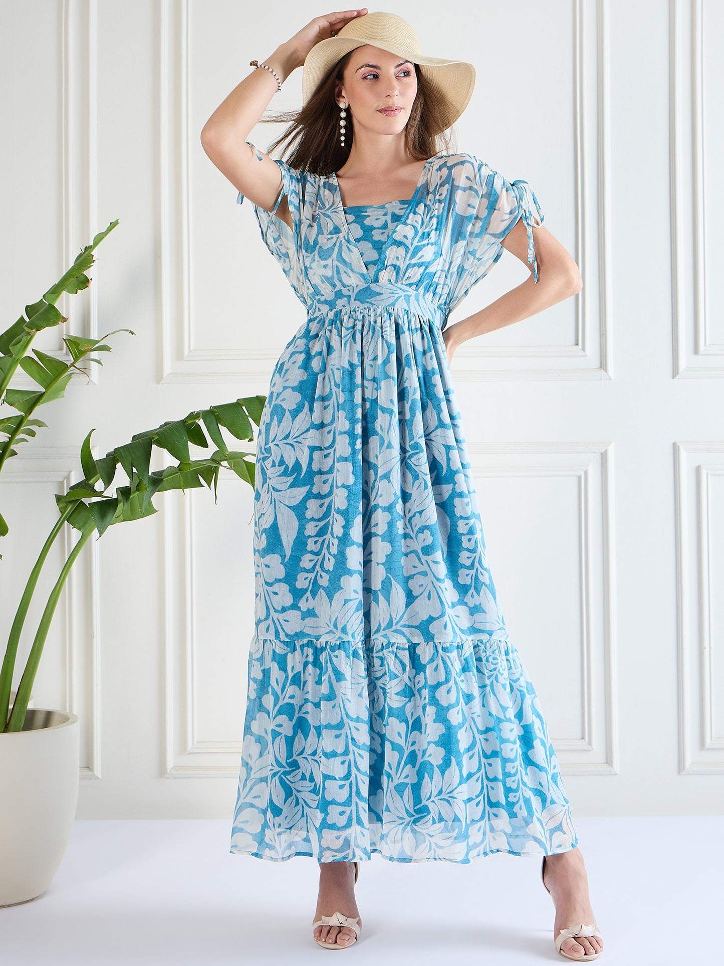 Flawless Trendy Fit And Flare Maxi Dress For Women | MARIGOLD