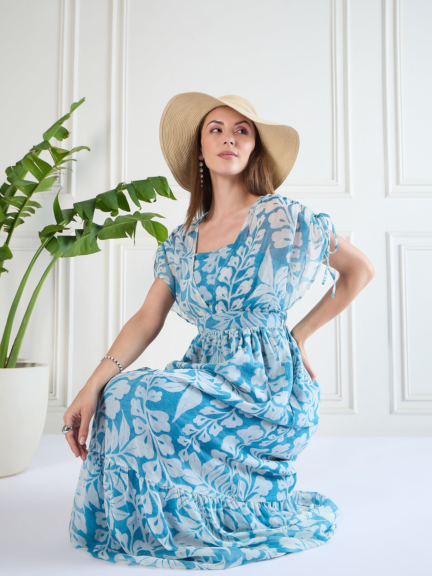 Flawless Trendy Fit And Flare Maxi Dress For Women | MARIGOLD