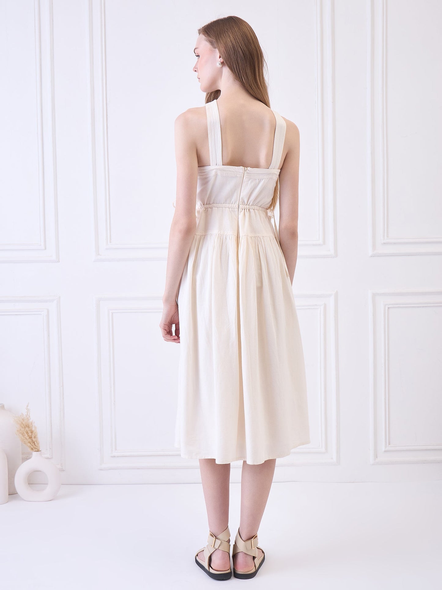 Libson Ivory Midi Dress Being Flawless