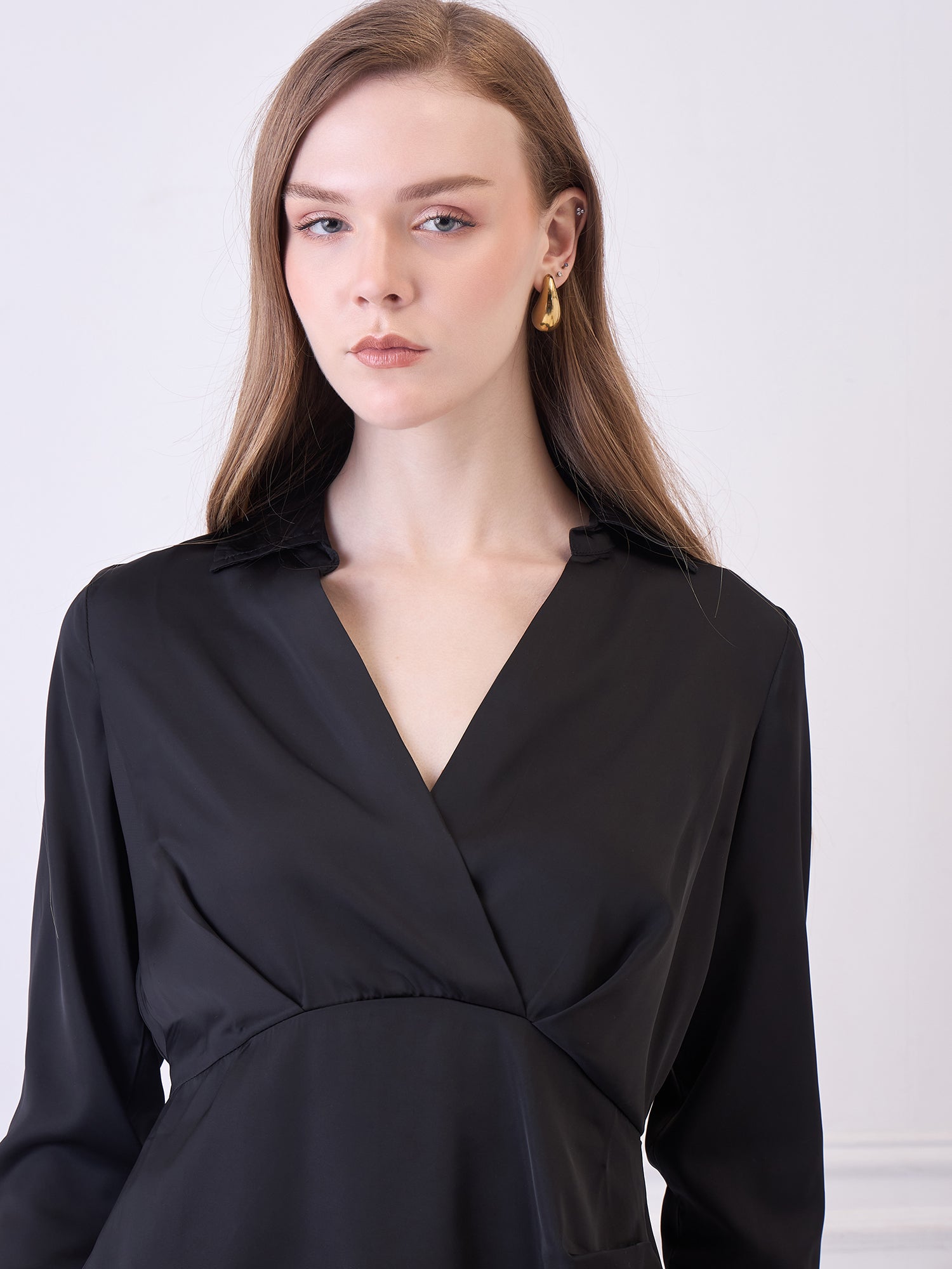 WOMEN BLACK SHIRT DRESS Being Flawless