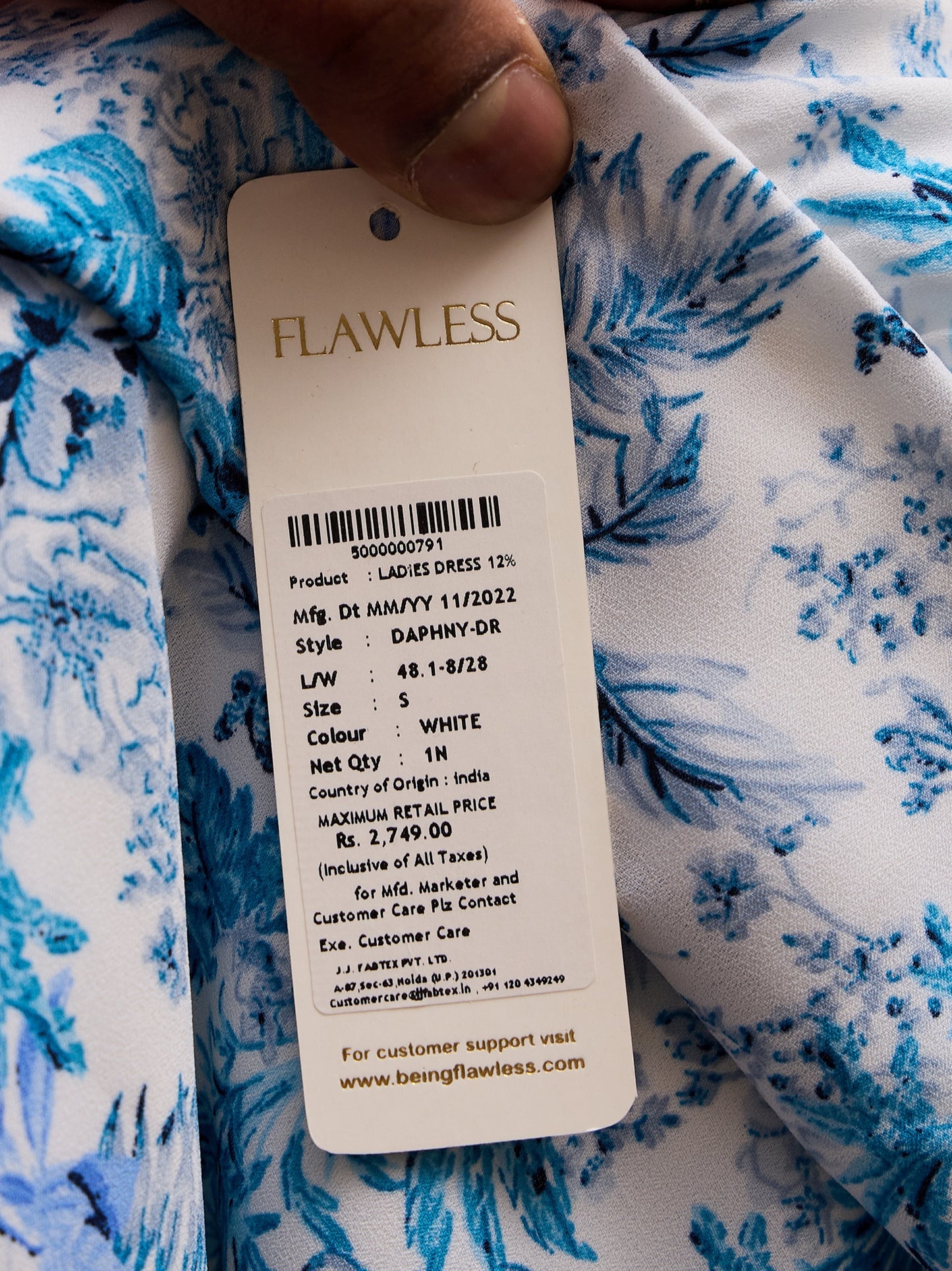 Flawless Women V-Neck Printed Fit & Flare Dress | DAPHNY