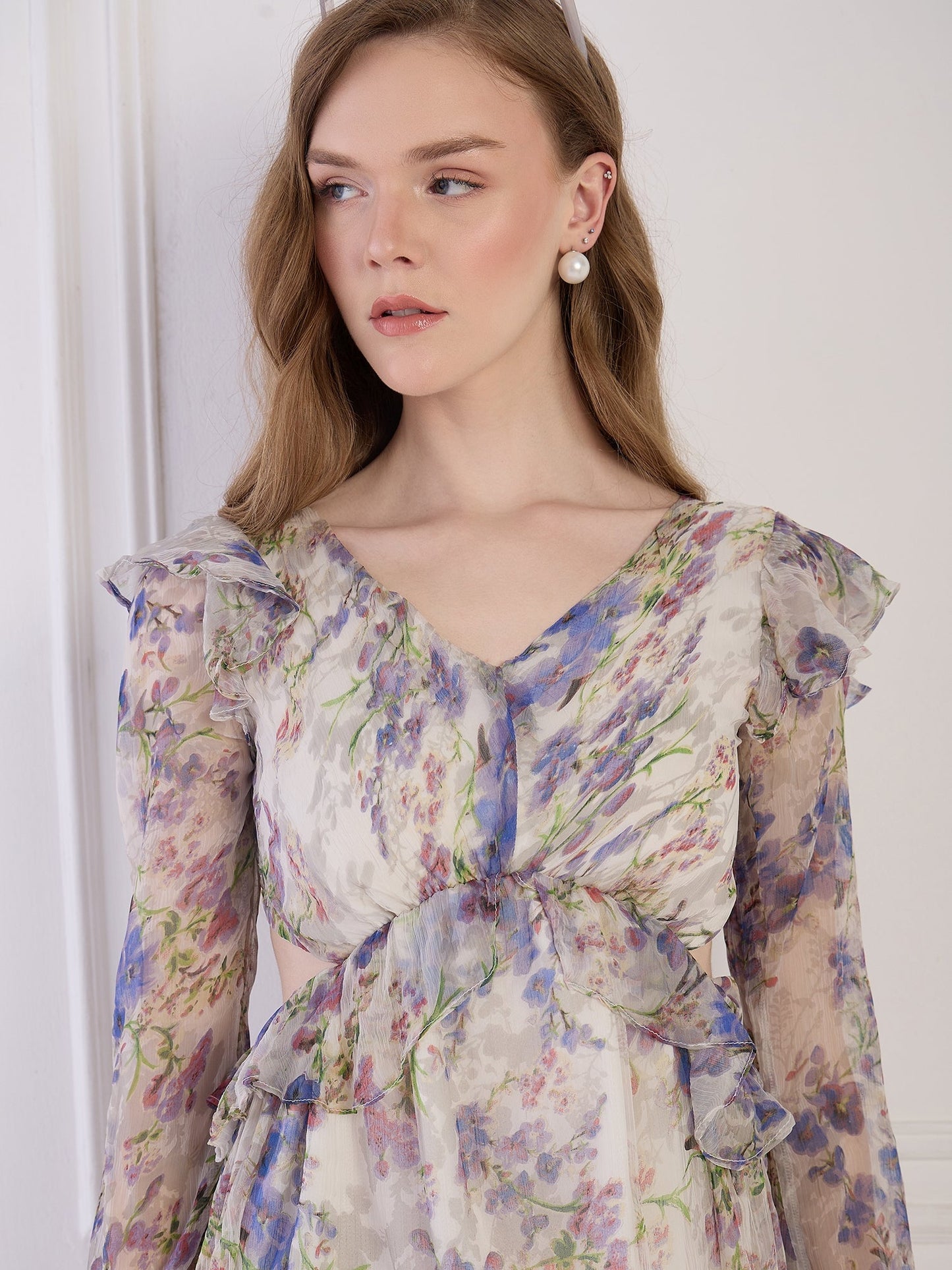 Flawless Letest Women Floral Printed Mini Dress | RUFFLE Being Flawless