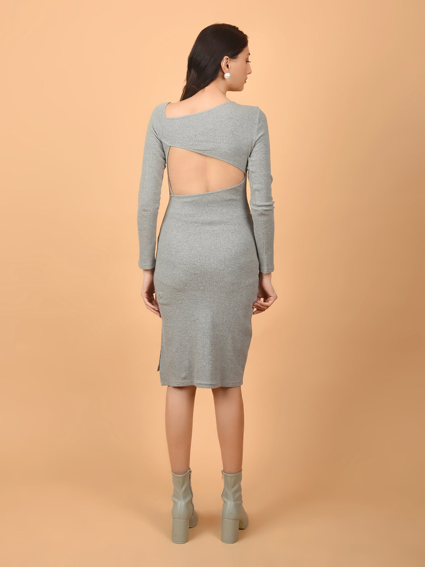 Flawless Women Cut-Out Grey Dress | COVERUP Being Flawless
