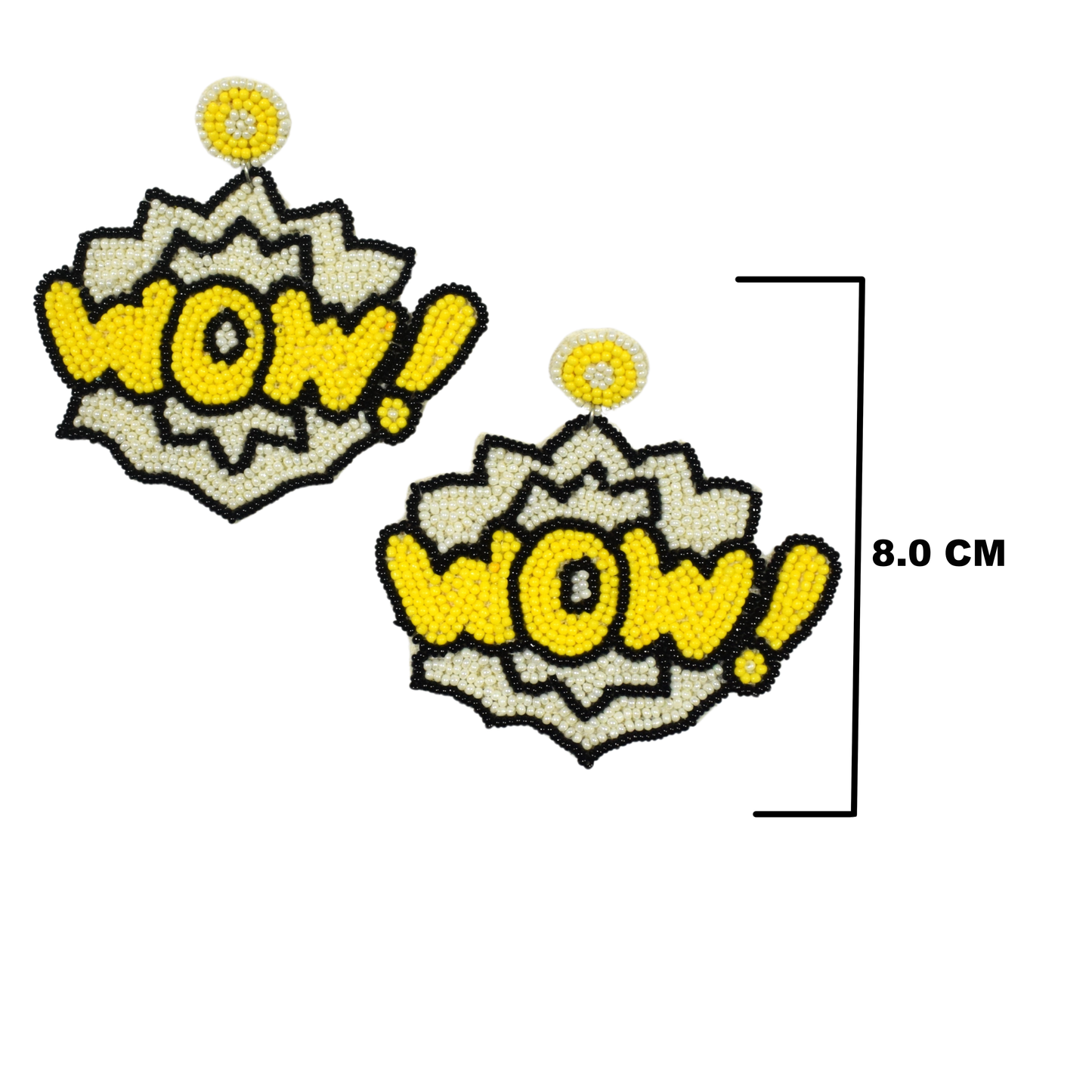 Flawless Wow shaped Handmade Beaded Earrings For Women & Girls Being Flawless
