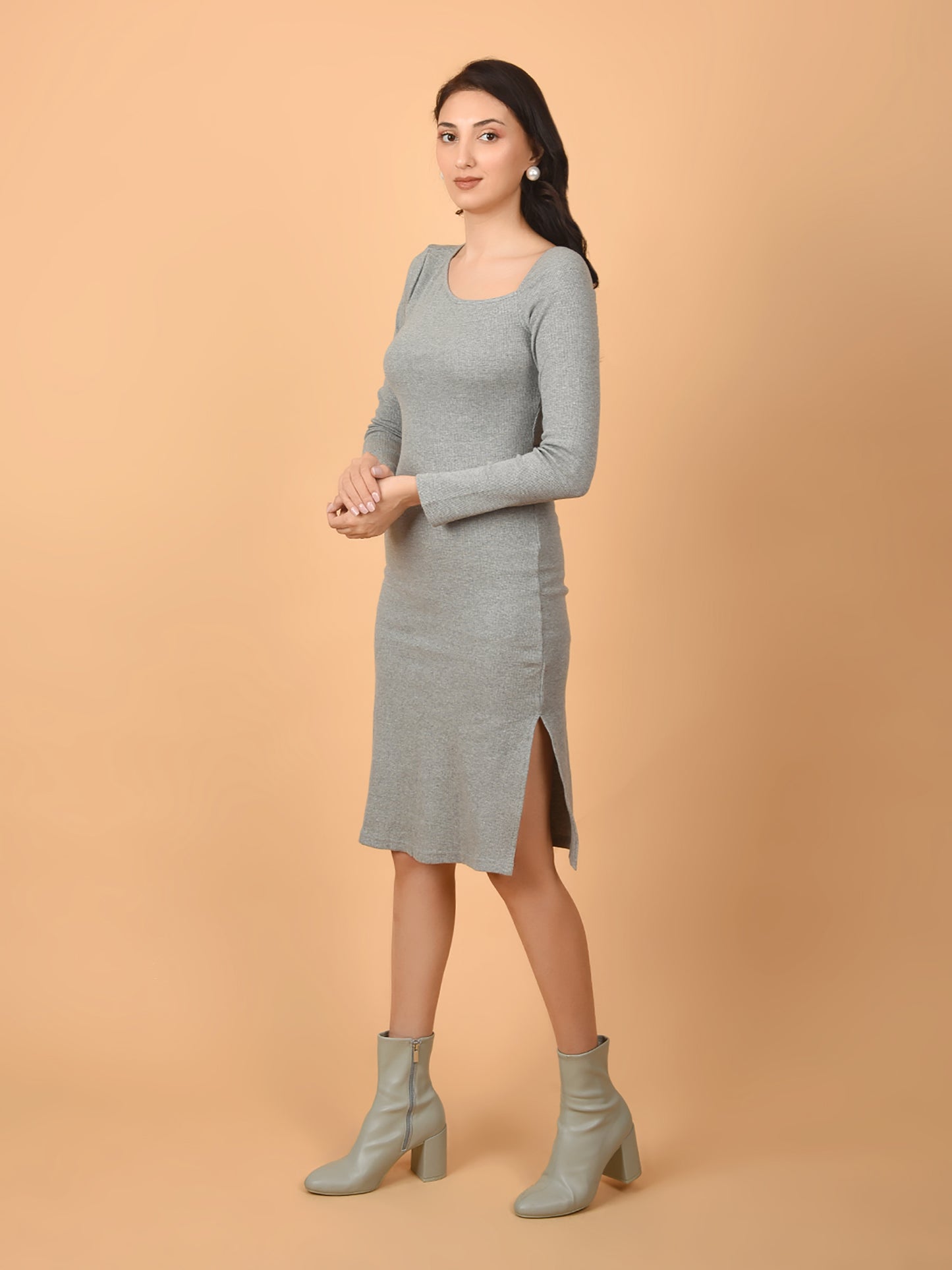 Flawless Women Cut-Out Grey Dress | COVERUP Being Flawless