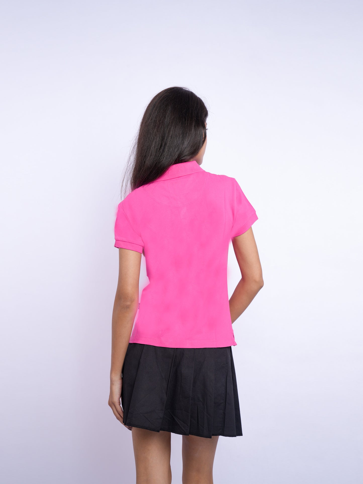 Flawless Women Organic Pink Rush Polo T-Shirt Being Flawless