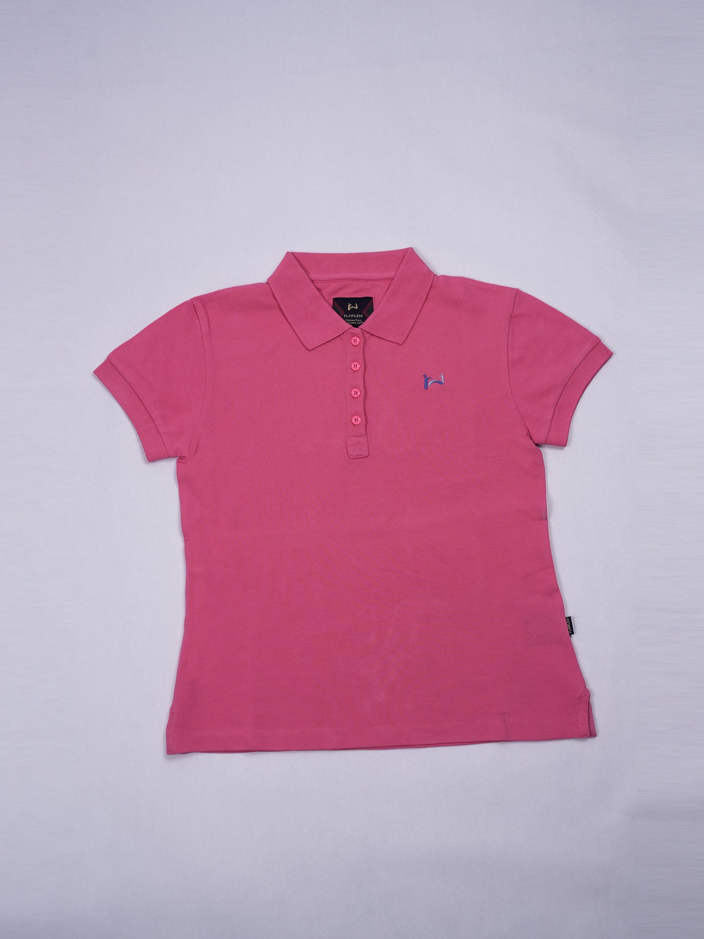Flawless Women Organic Pink Rush Polo T-Shirt Being Flawless