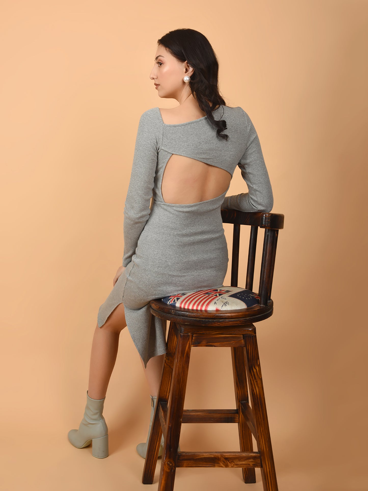 Flawless Women Cut-Out Grey Dress | COVERUP Being Flawless