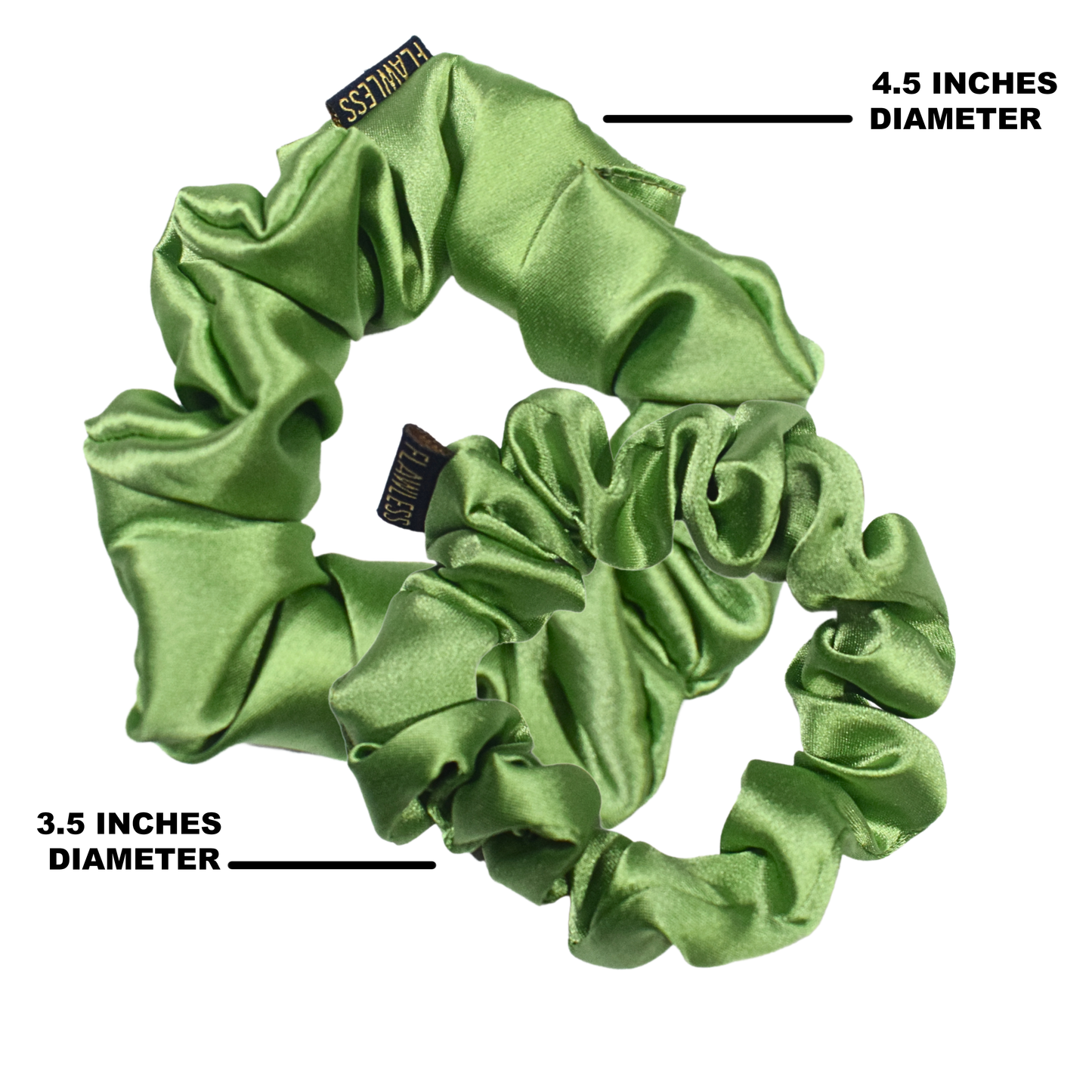 Flawless Set of 2 Soft Silk Satin Scrunchies for Gentle Hair Care Being Flawless