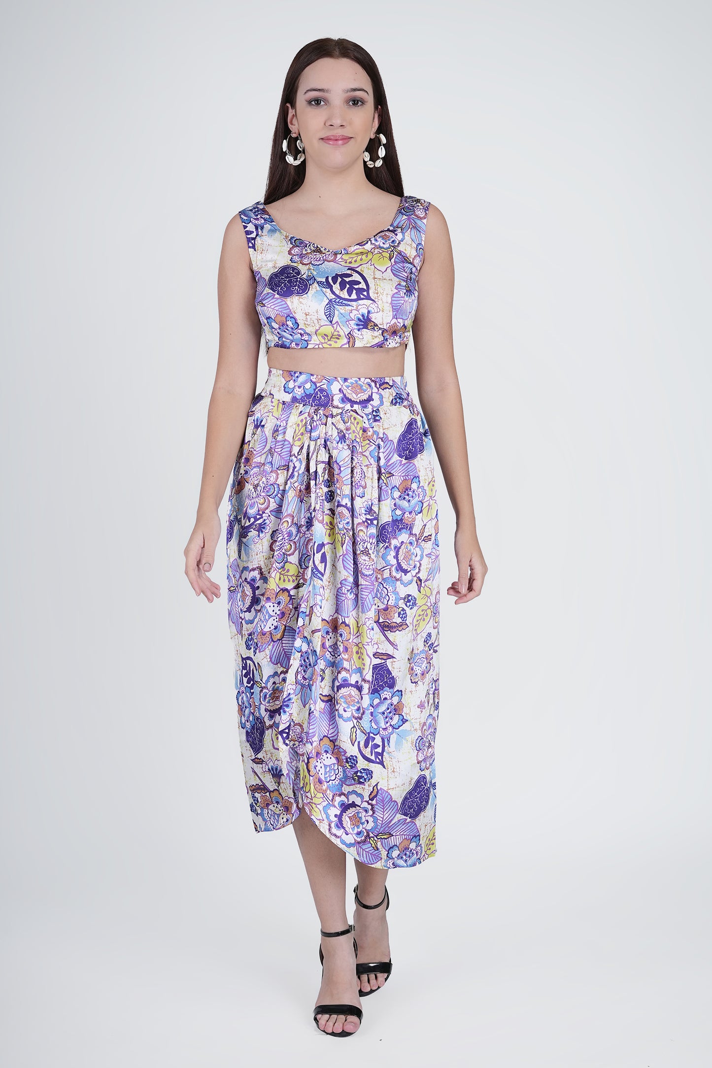 Flawless Women's Indo-Western Co-Ord Set in Satin | GRACE Being Flawless