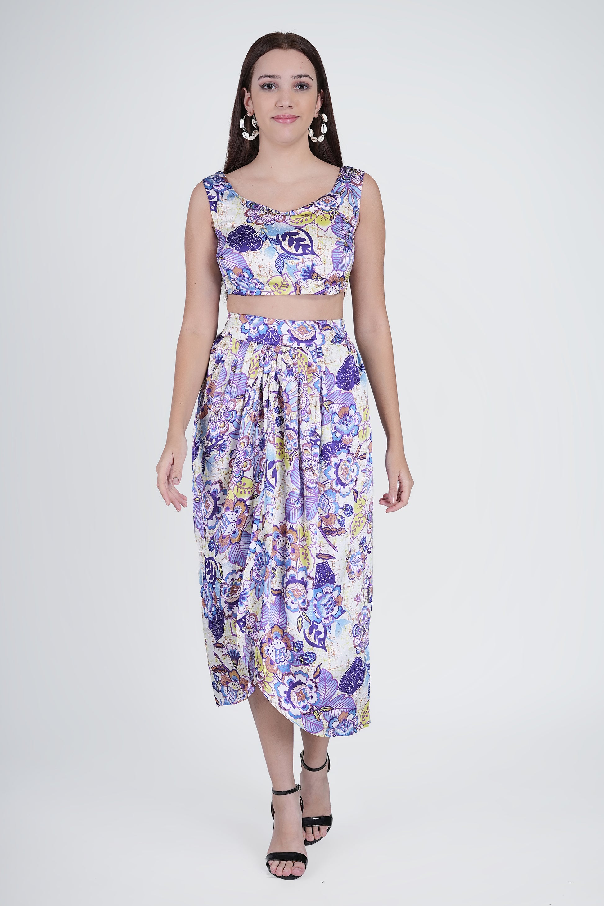 Flawless Women's Indo-Western Co-Ord Set in Satin | GRACE Being Flawless