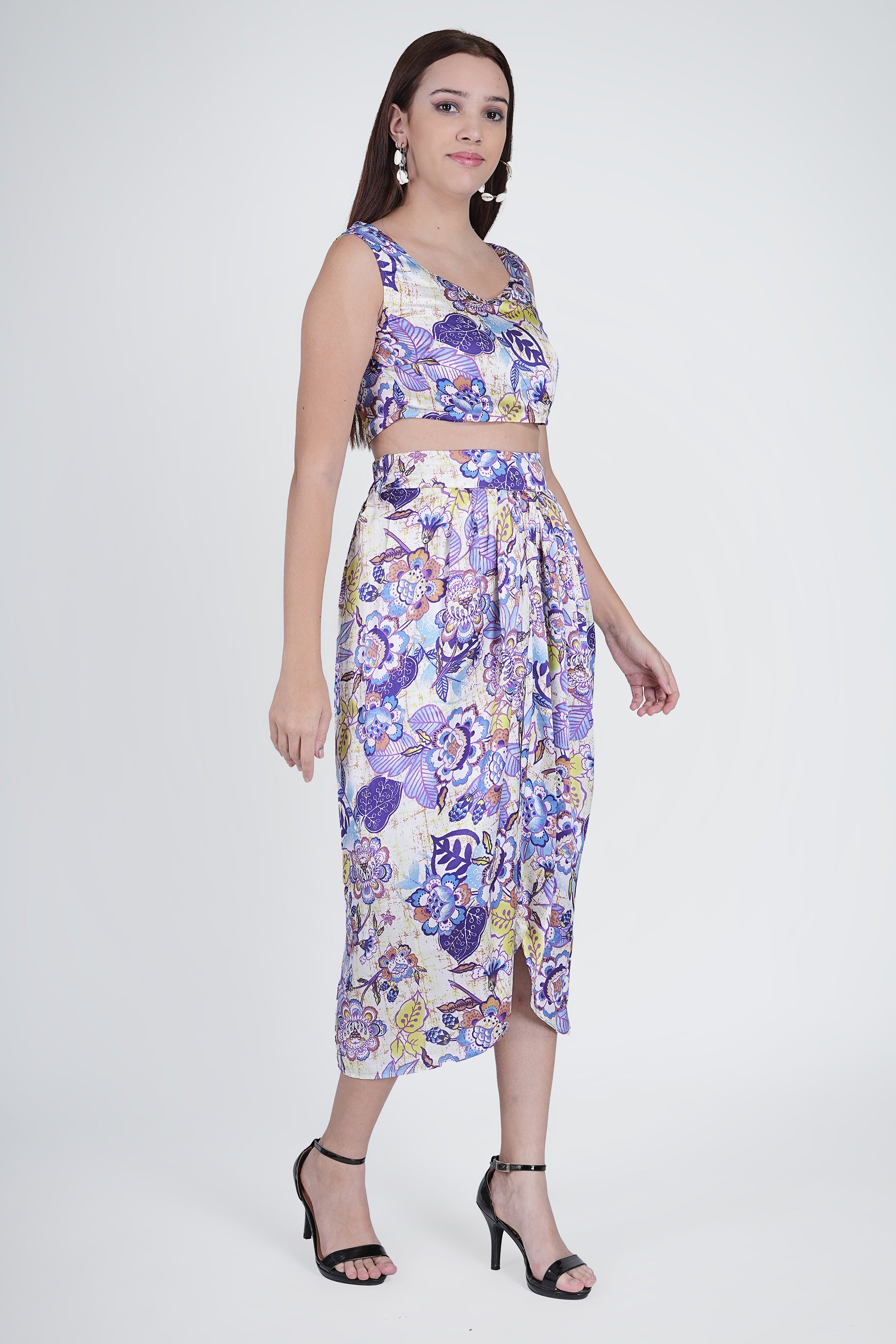 Flawless Women's Indo-Western Co-Ord Set in Satin | GRACE Being Flawless
