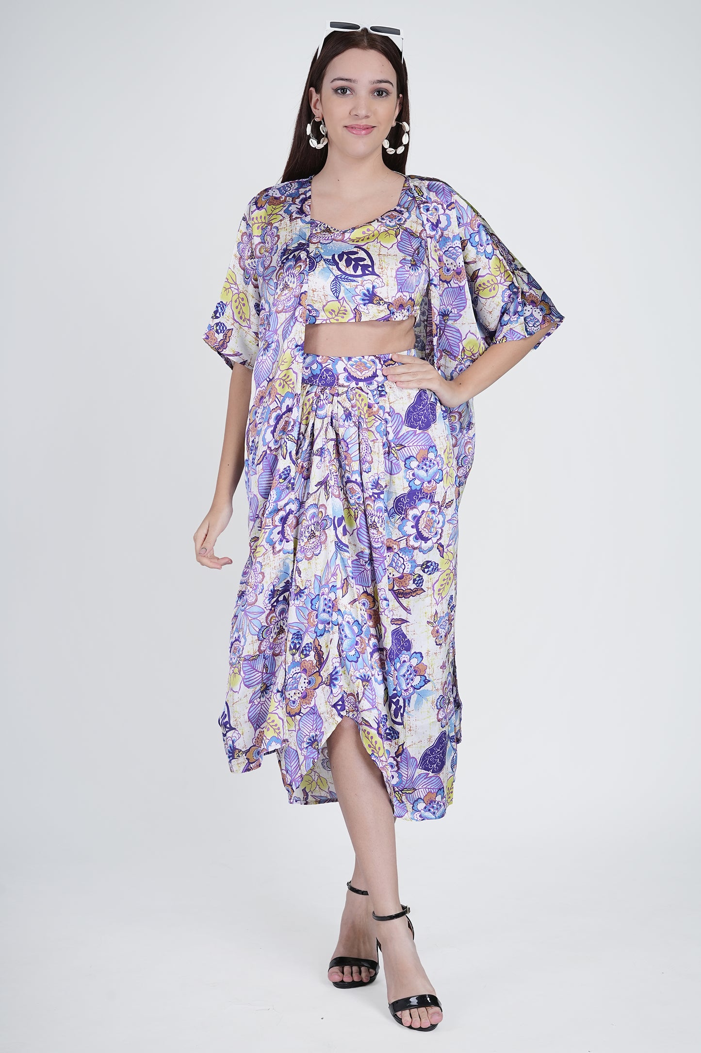Flawless Women's Indo-Western Co-Ord Set in Satin | GRACE Being Flawless