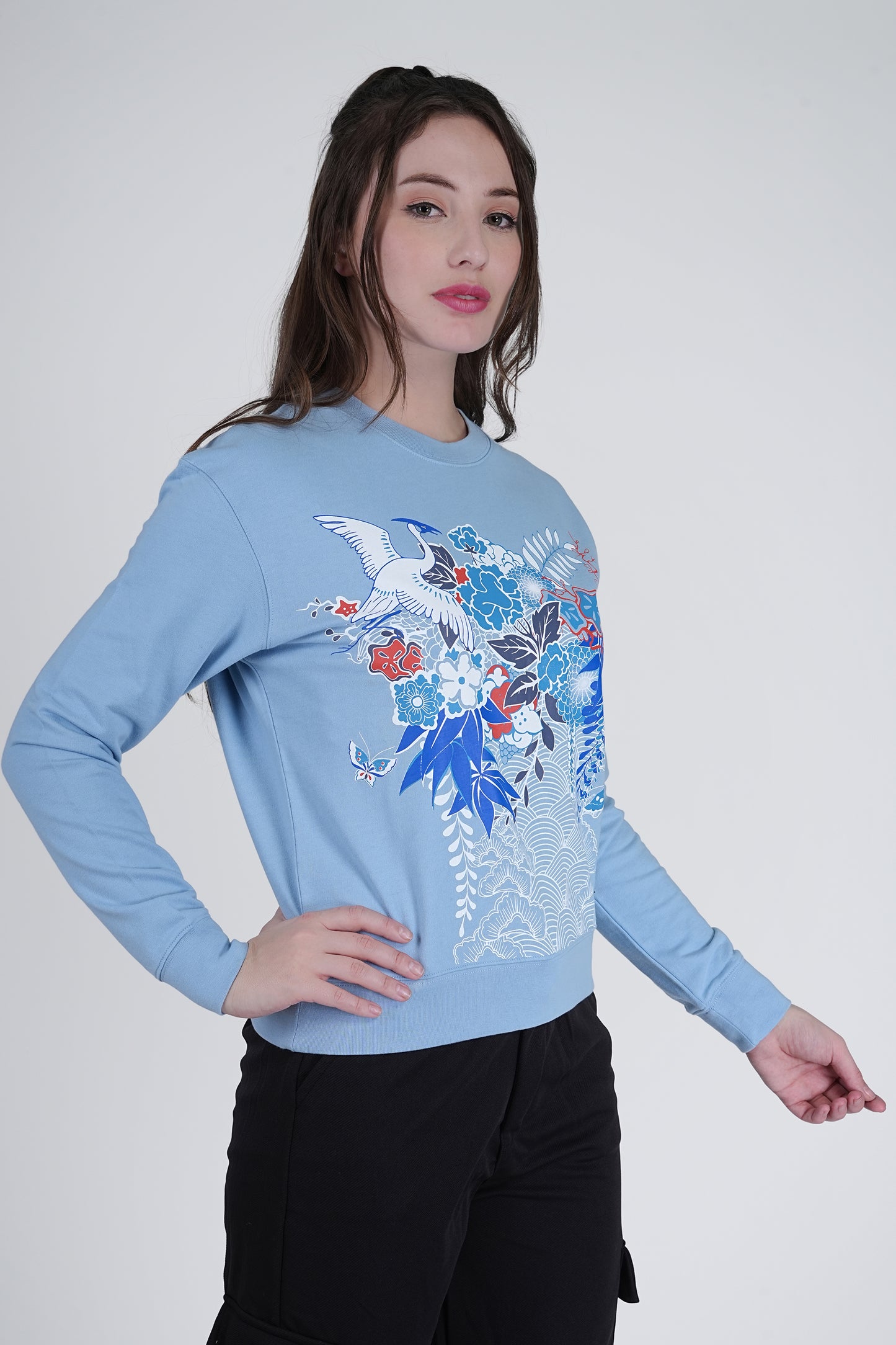 Flawless Women High Printed Sky Sweatshirt Being Flawless