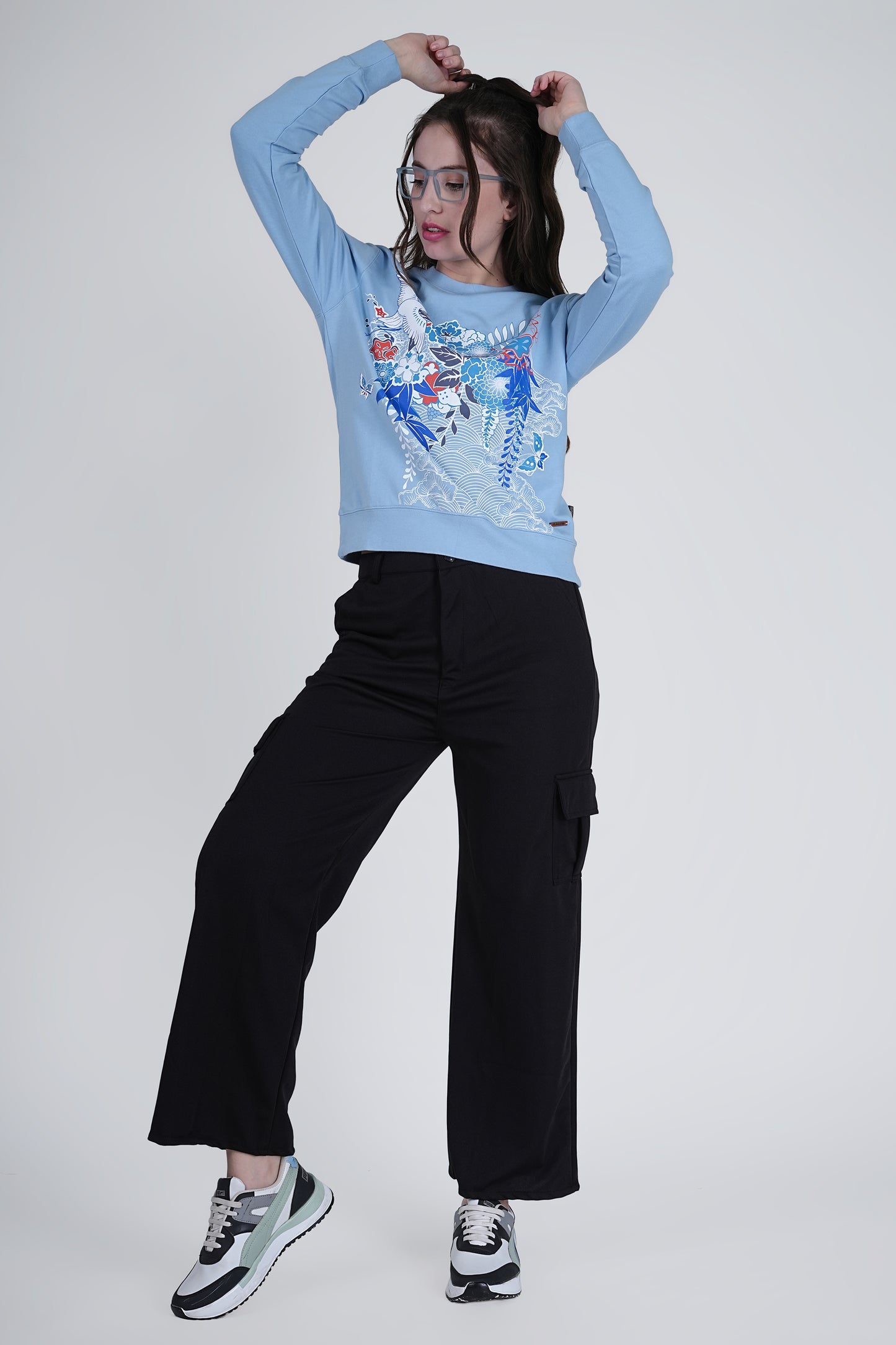 Flawless Women High Printed Sky Sweatshirt Being Flawless