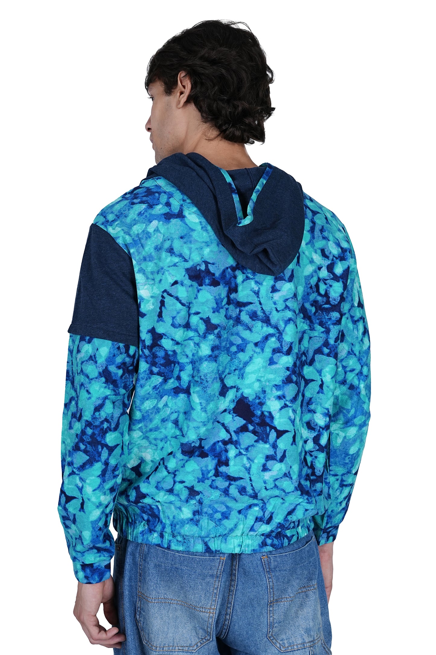 Flawless Men Blue Printed Hoodie | PRINTED-SWEATSHIRT Being Flawless