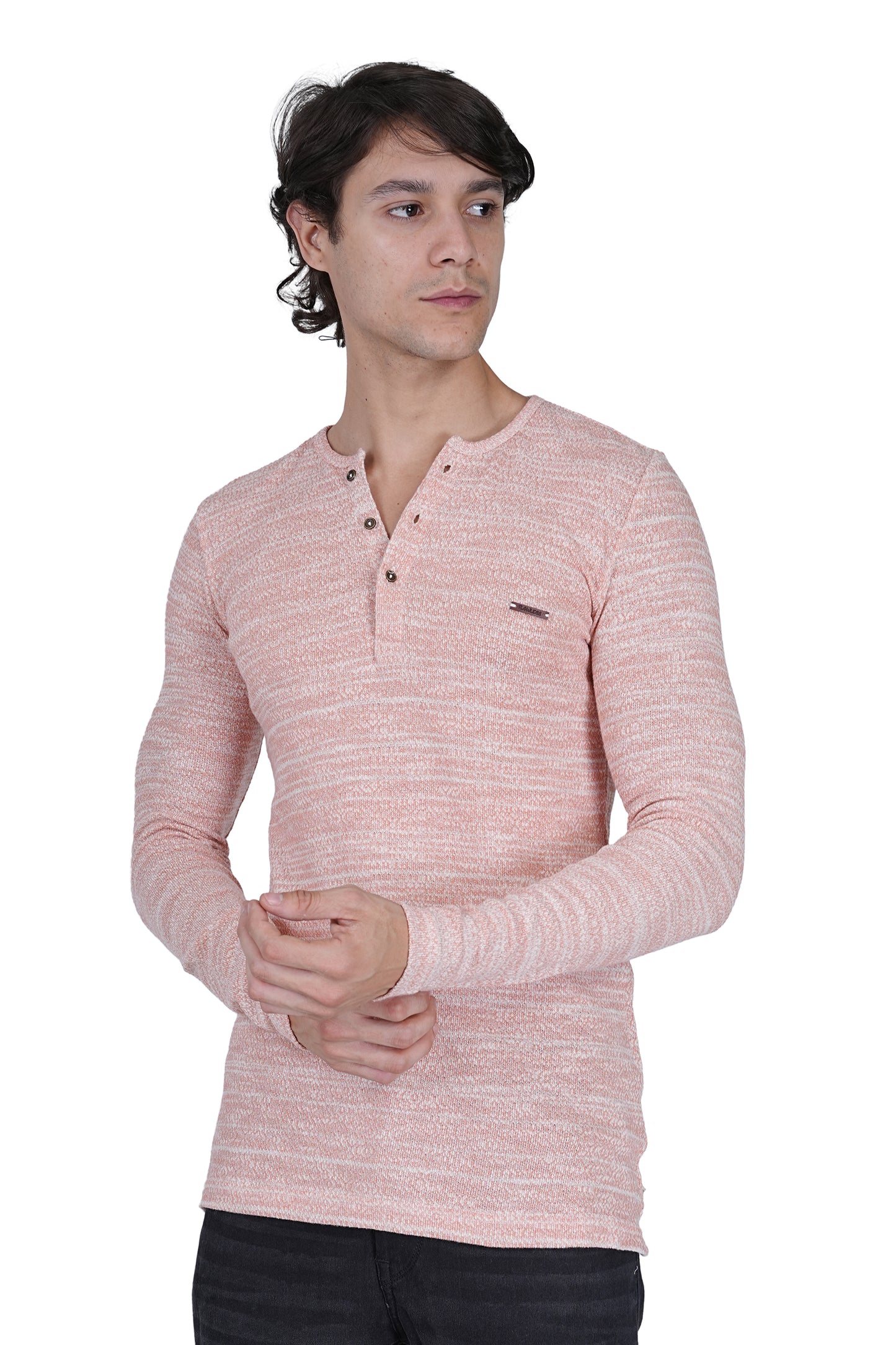 FLAWLESS MEN WINTER PEACH KNITTED T-SHIRT Being Flawless