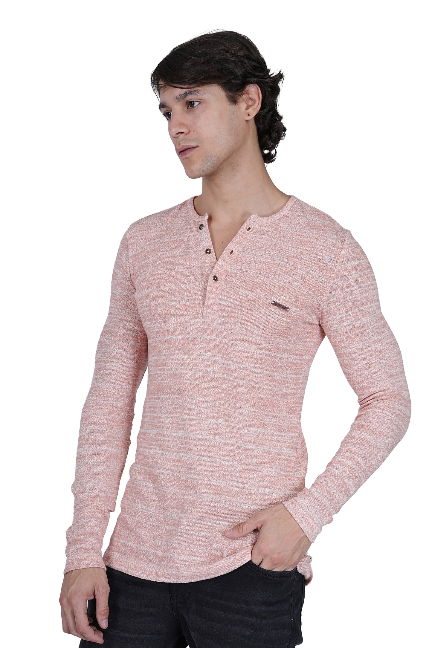 FLAWLESS MEN WINTER PEACH KNITTED T-SHIRT Being Flawless