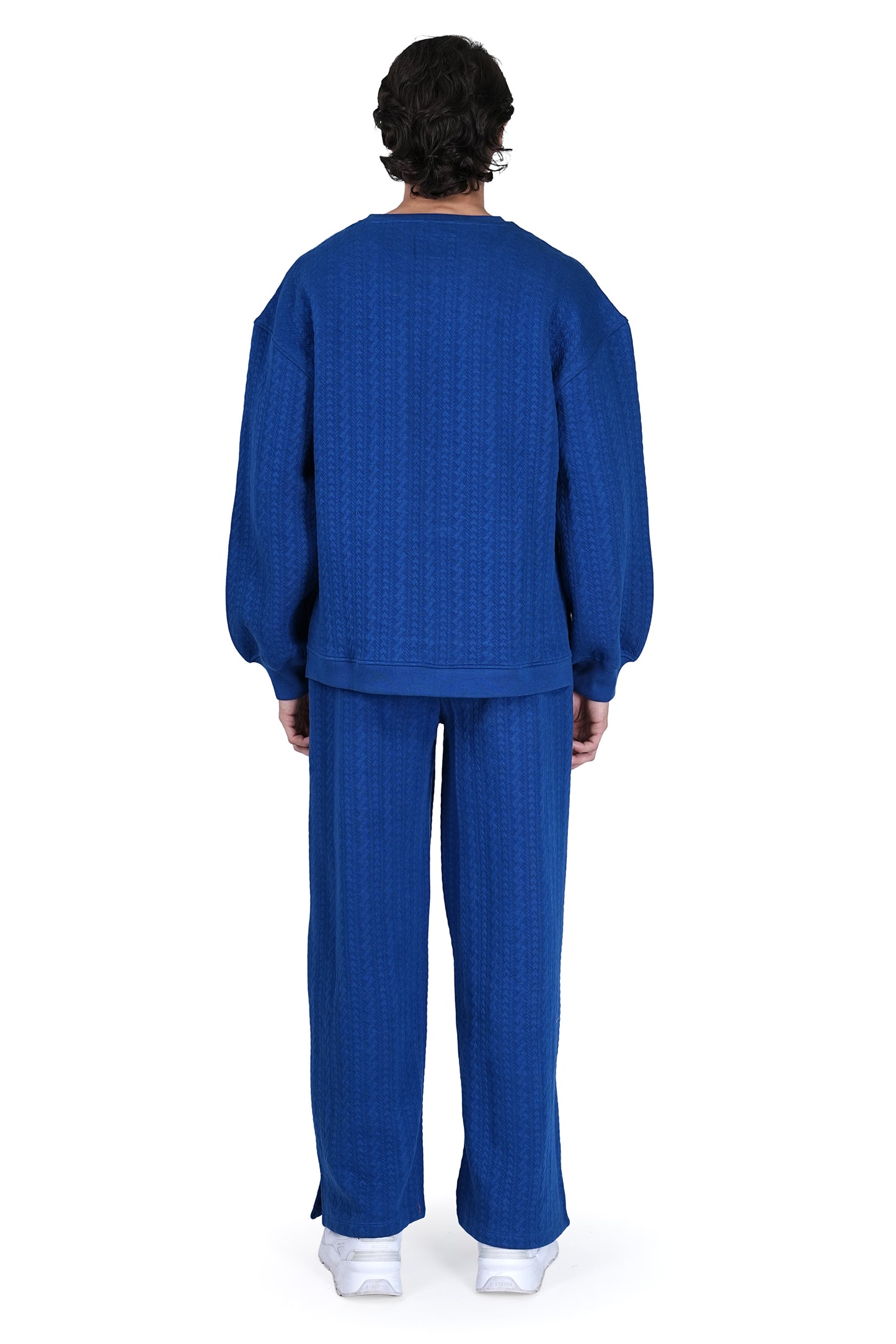 Blue Knitted Cordset for Men Being Flawless