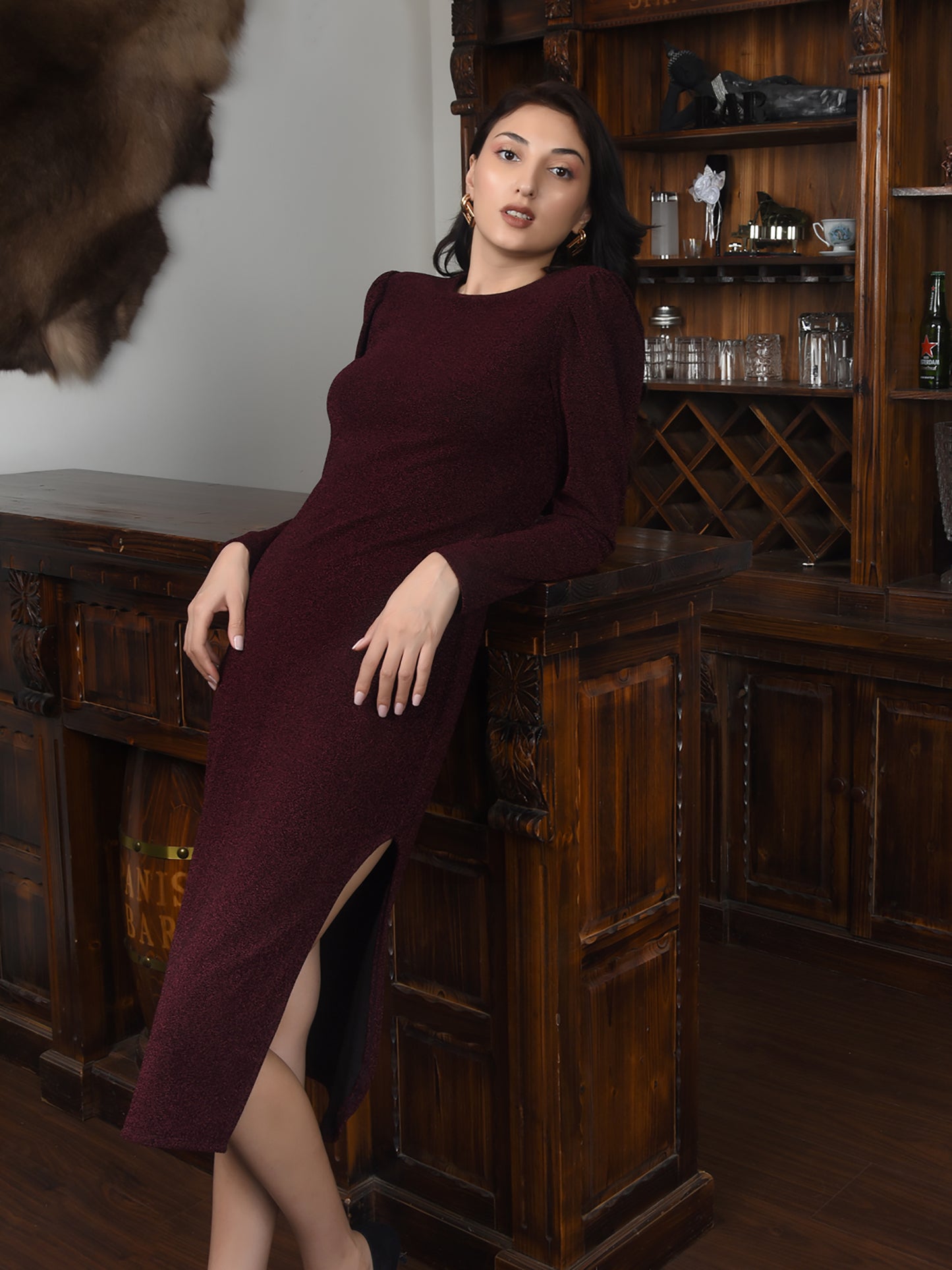 Flawless Women Long Sleeve Bodycon Dress | DIVA Being Flawless
