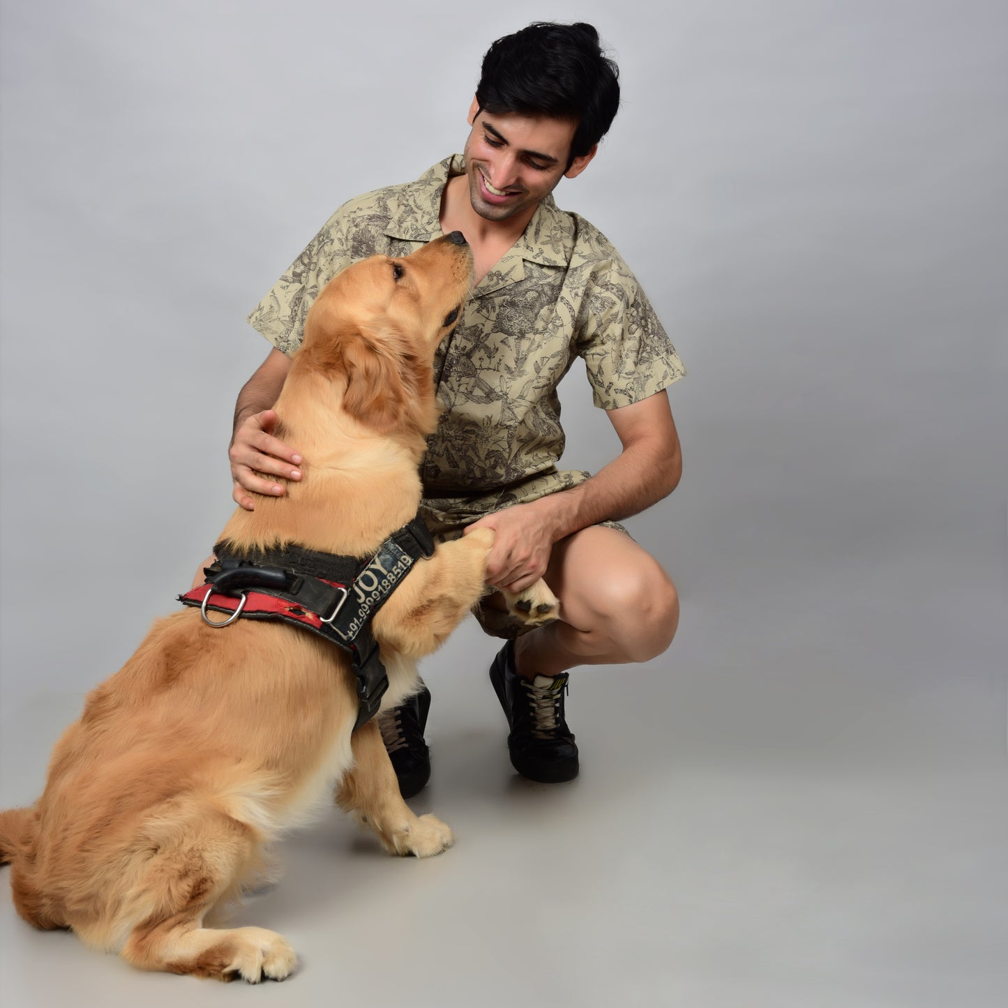 Men's Light Olive Cord Shirt & Short Set Being Flawless