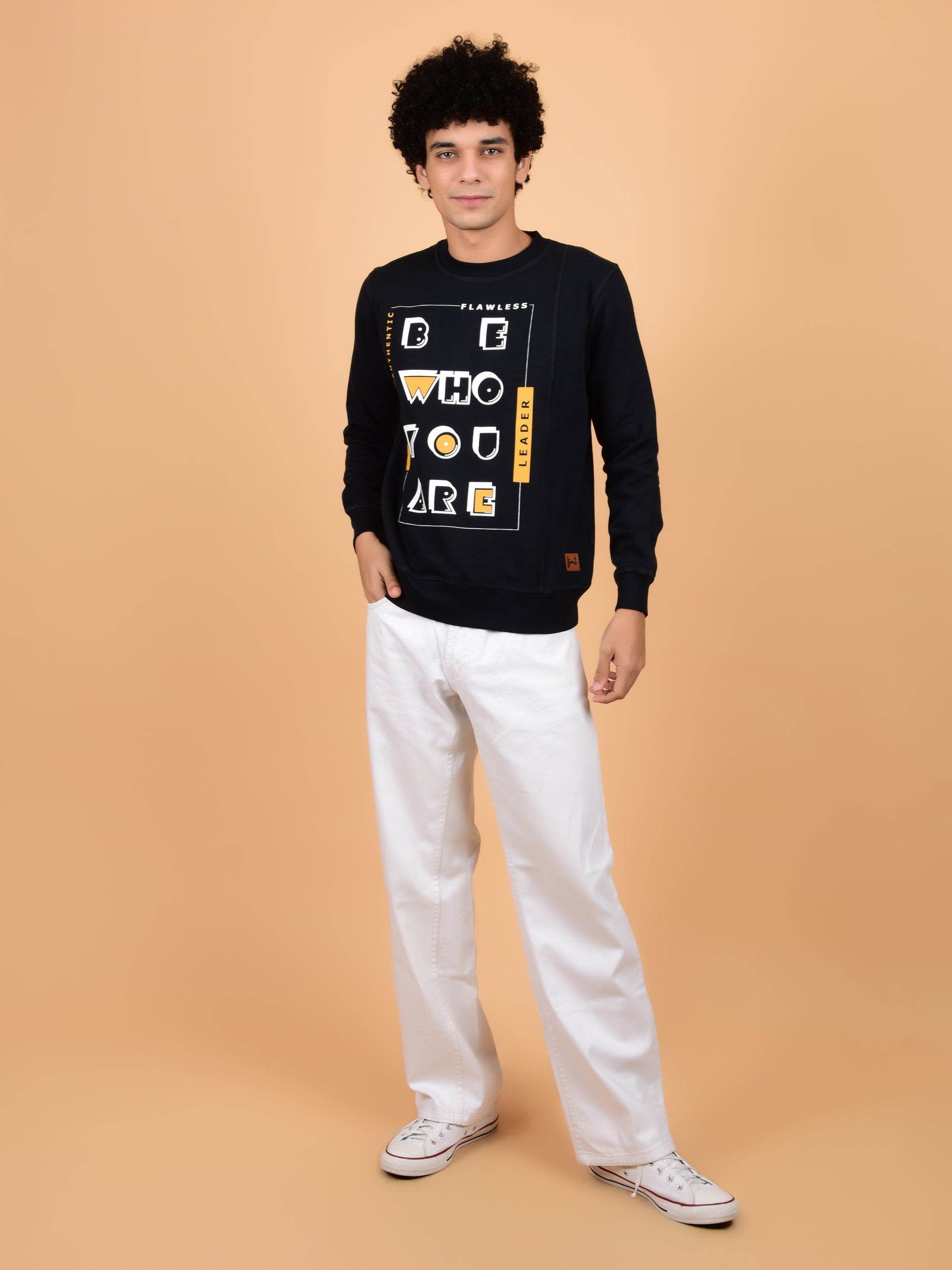 Flawless Men Typography Swag Sweatshirt Being Flawless