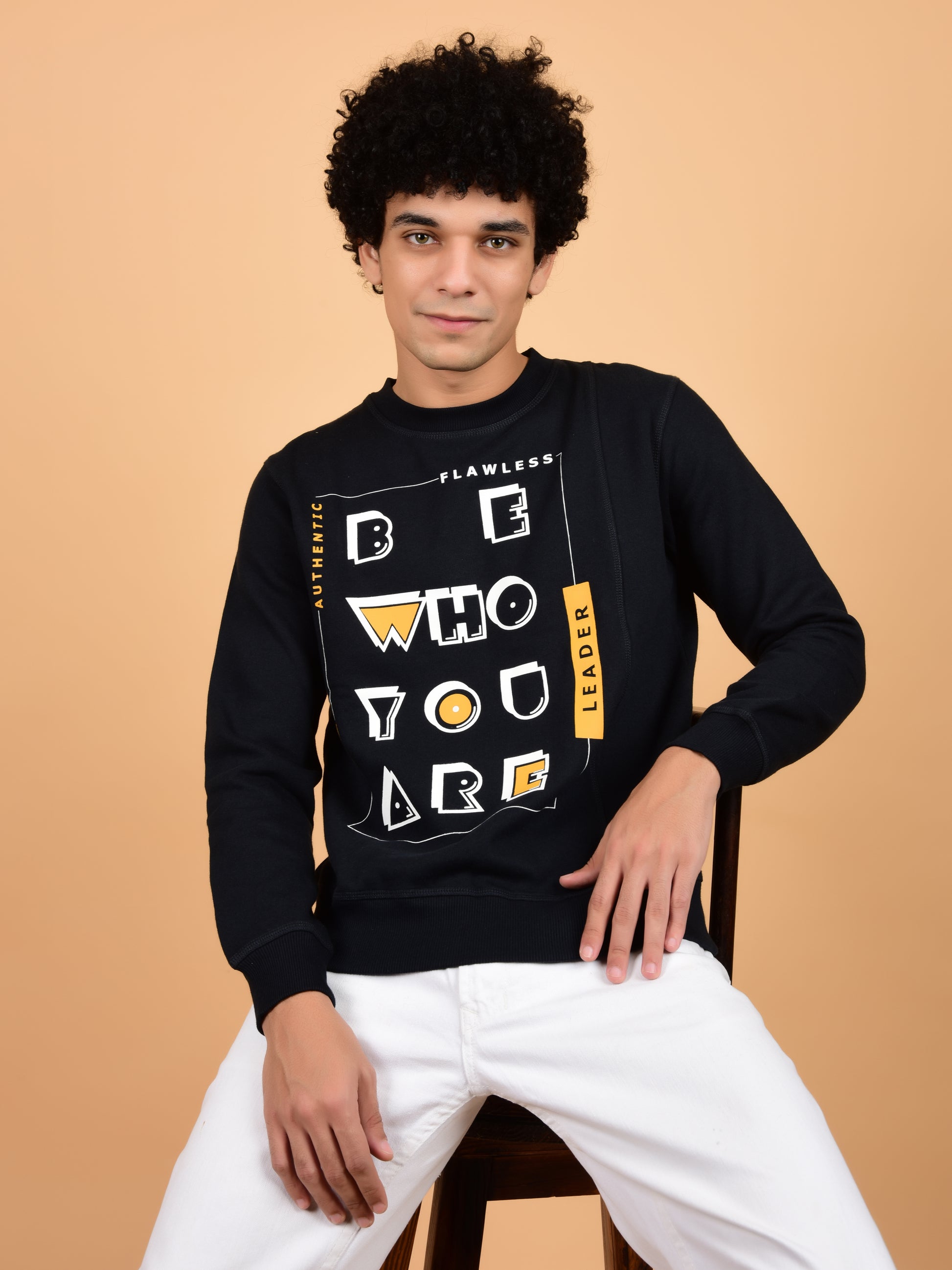 Flawless Men Typography Swag Sweatshirt Being Flawless