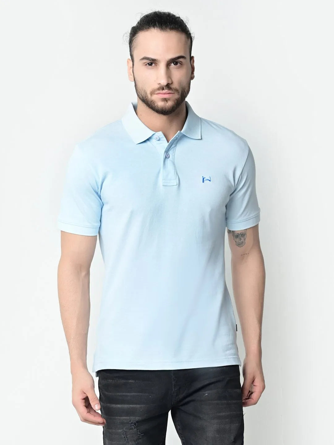 Flawless Men Sky High Organic Polo T-Shirt Being Flawless