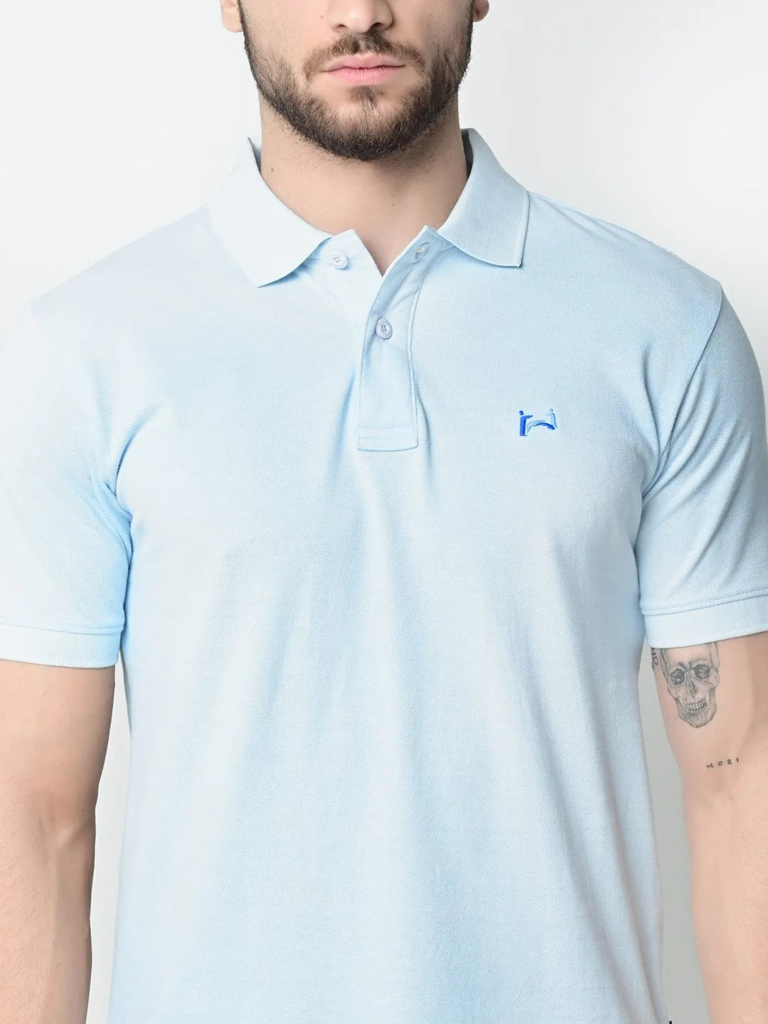 Flawless Men Sky High Organic Polo T-Shirt Being Flawless