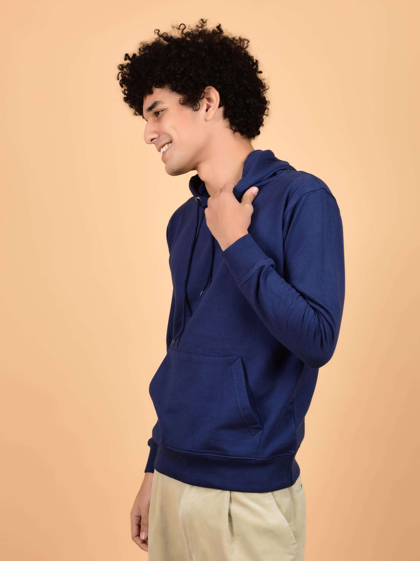 Flawless Men's Blue Solid Hoody Being Flawless