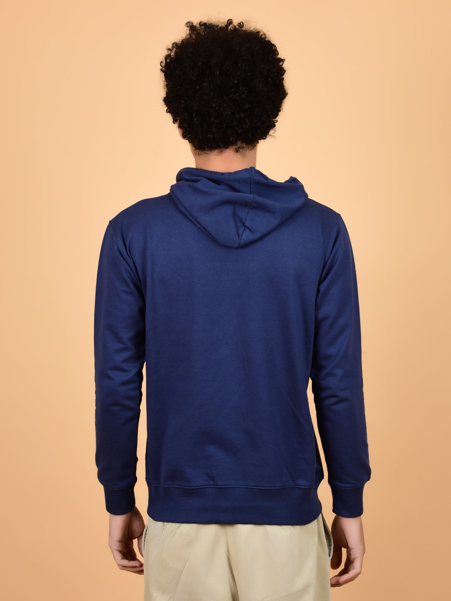 Flawless Men's Blue Solid Hoody Being Flawless