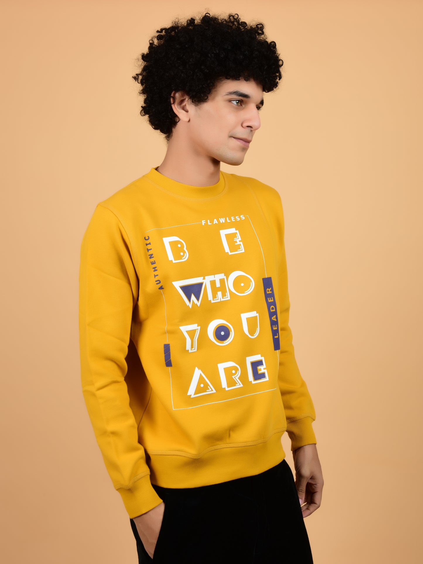 Flawless Men Typographic Swag Sweatshirt Being Flawless
