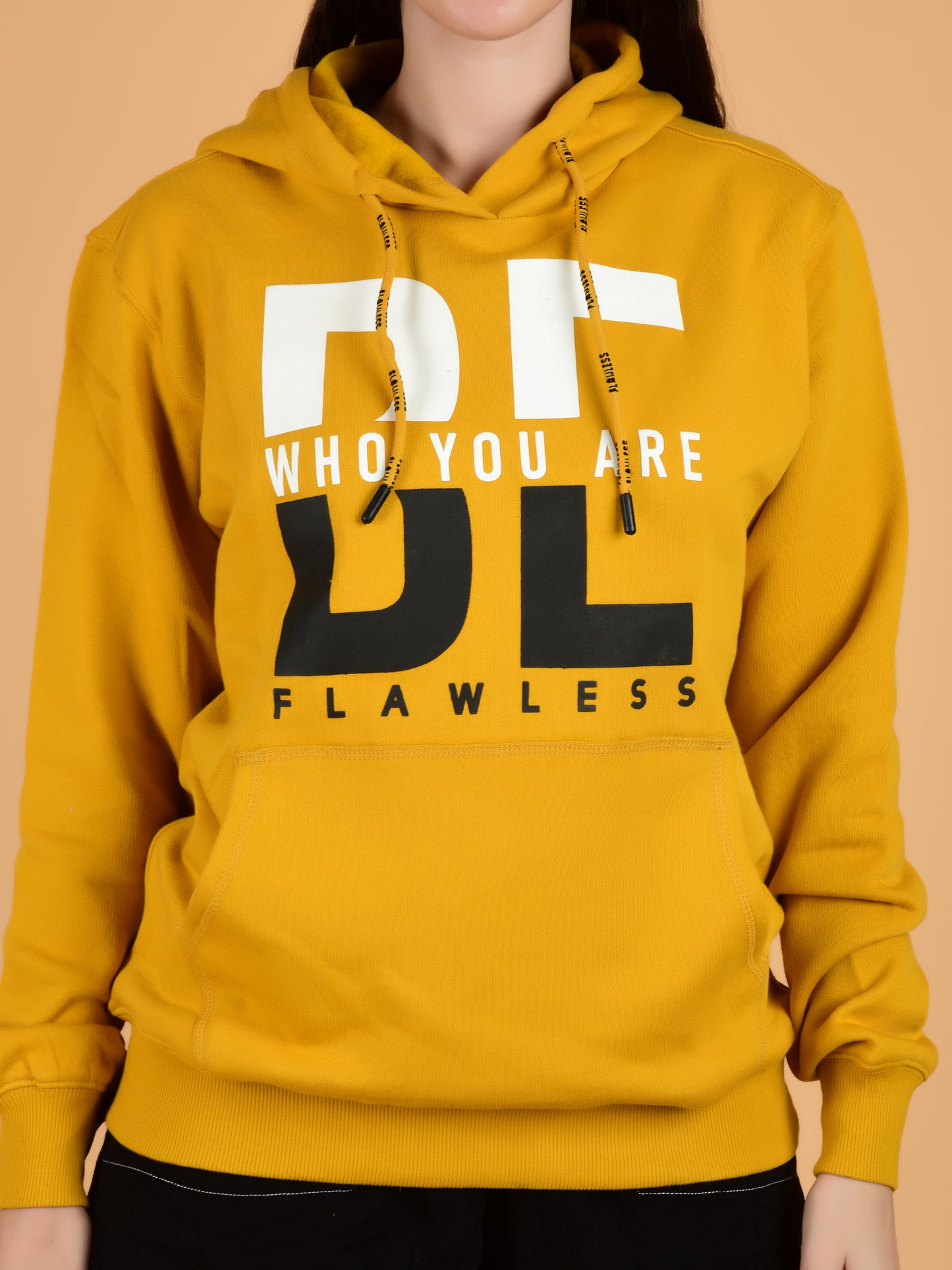 Flawless Unisex Winter Yellow Hoodie Being Flawless