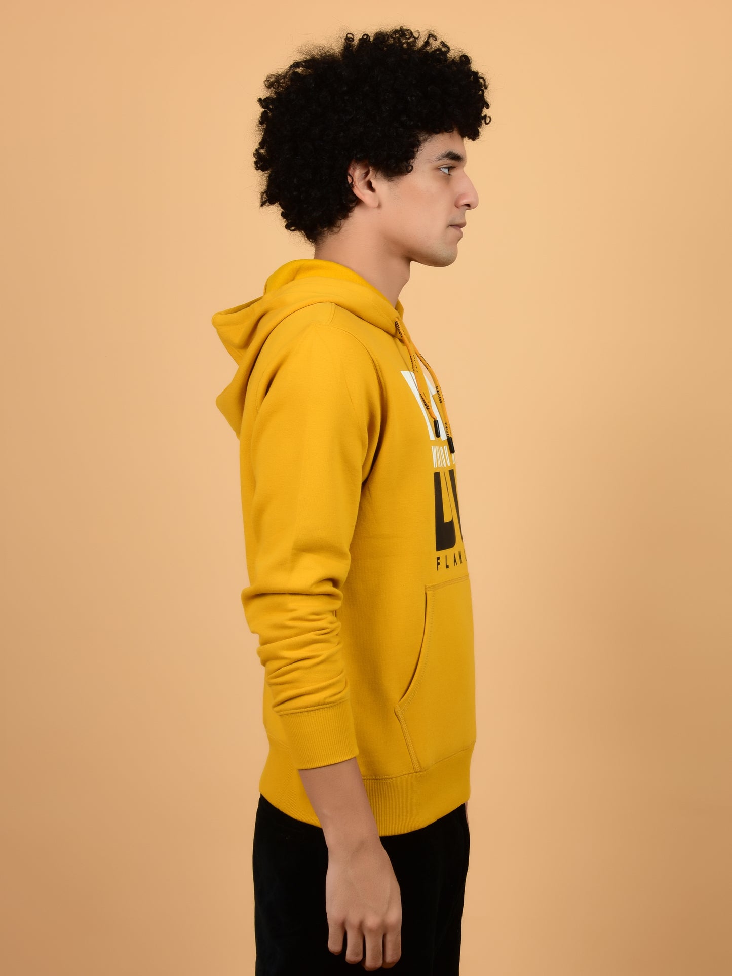 Flawless Trendy Men Mustard Hoodie Being Flawless