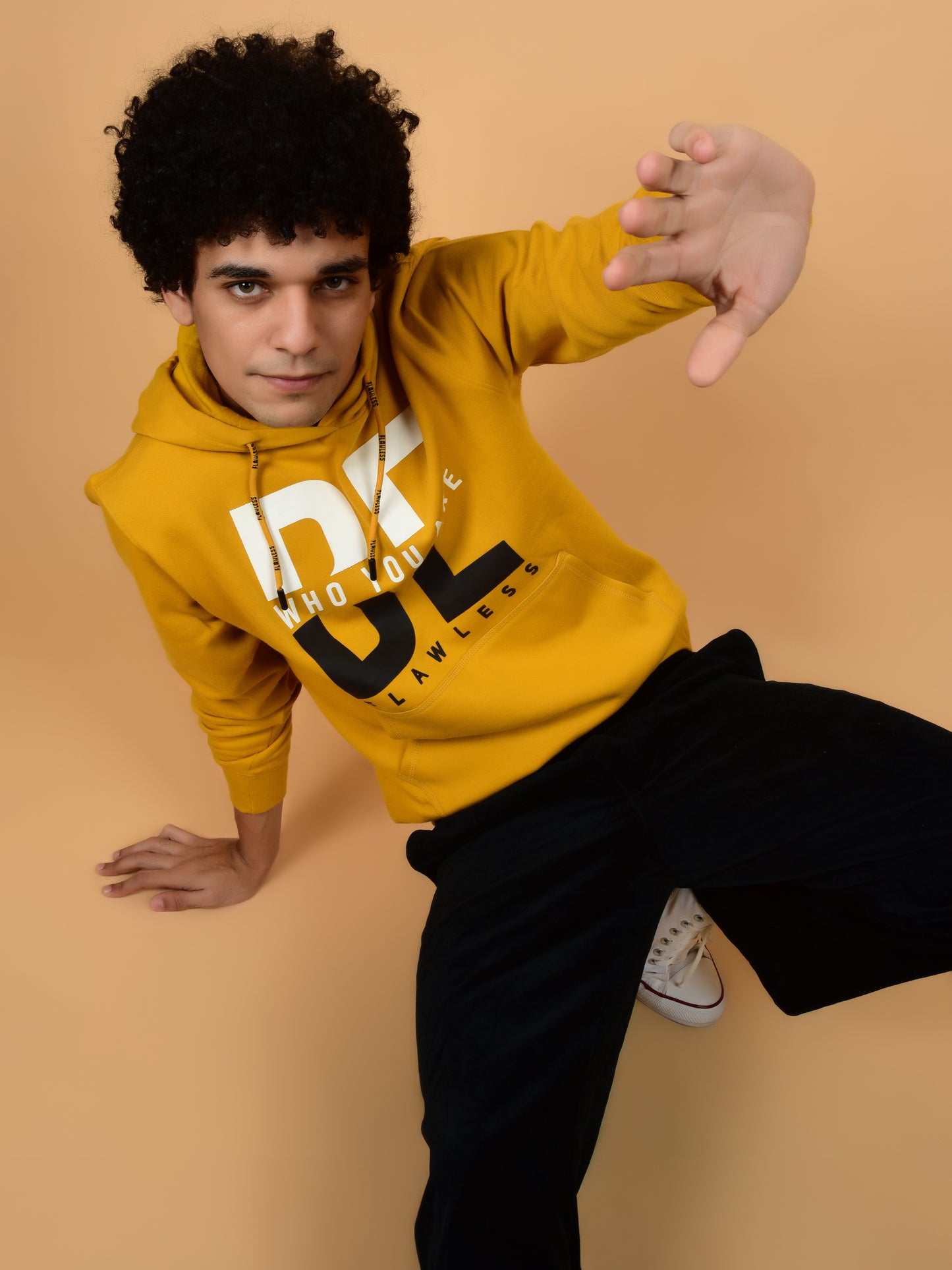 Flawless Trendy Men Mustard Hoodie Being Flawless