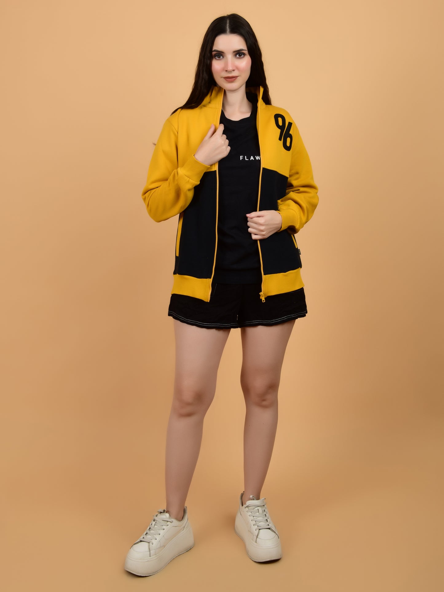 Flawless women Trendy Zipper Sweatshirt Being Flawless