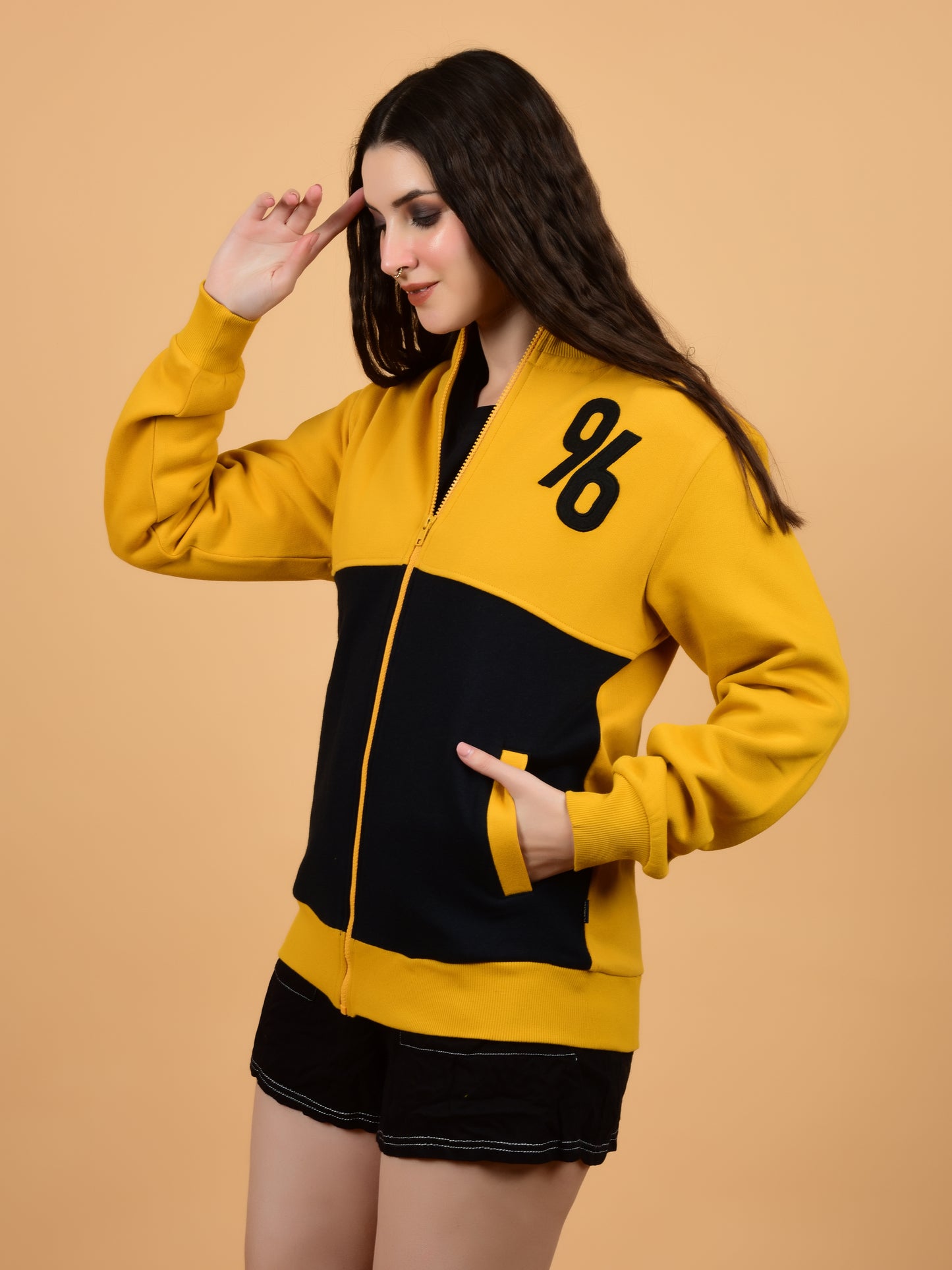 Flawless women Trendy Zipper Sweatshirt Being Flawless