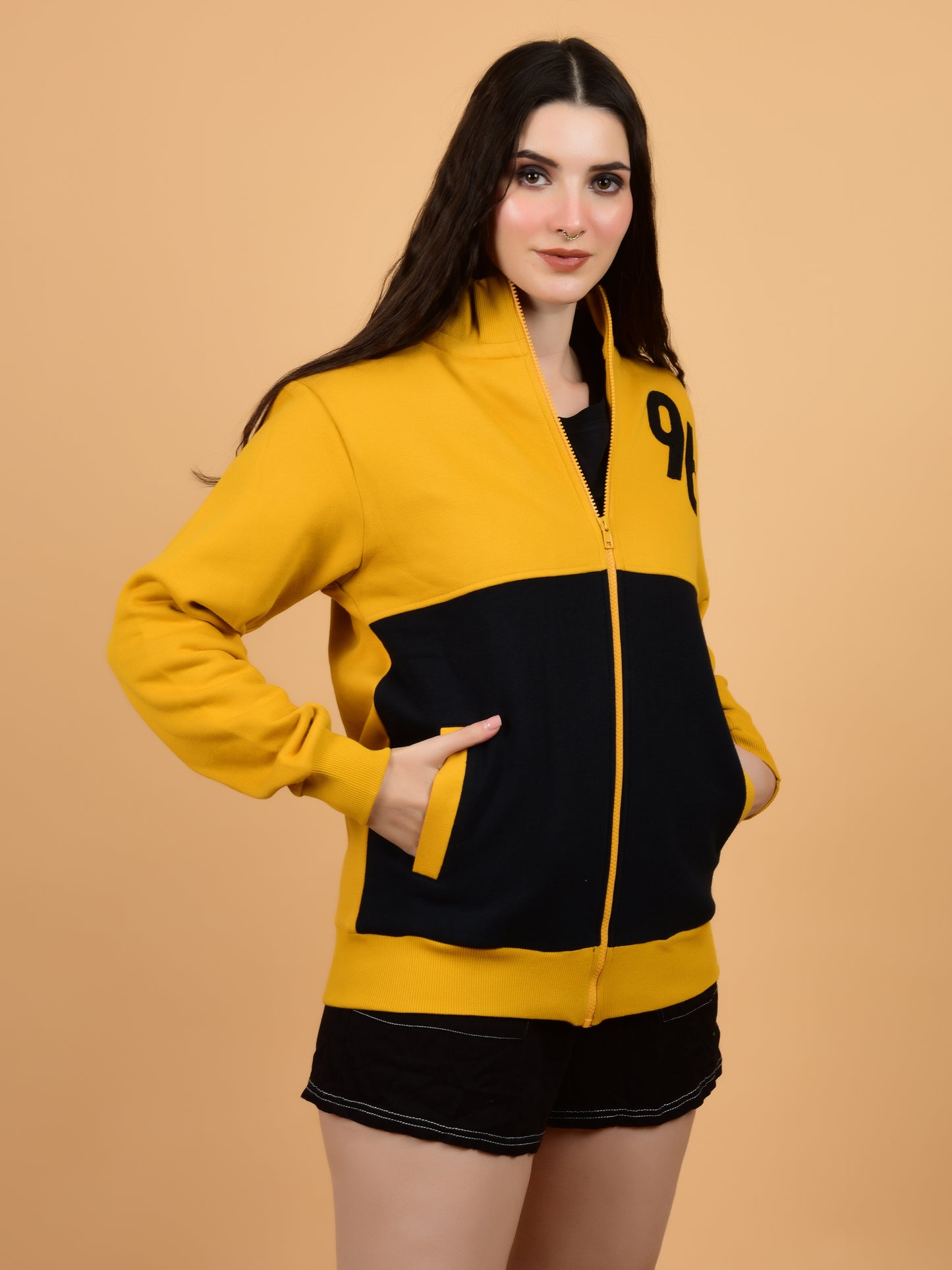 Flawless women Trendy Zipper Sweatshirt Being Flawless