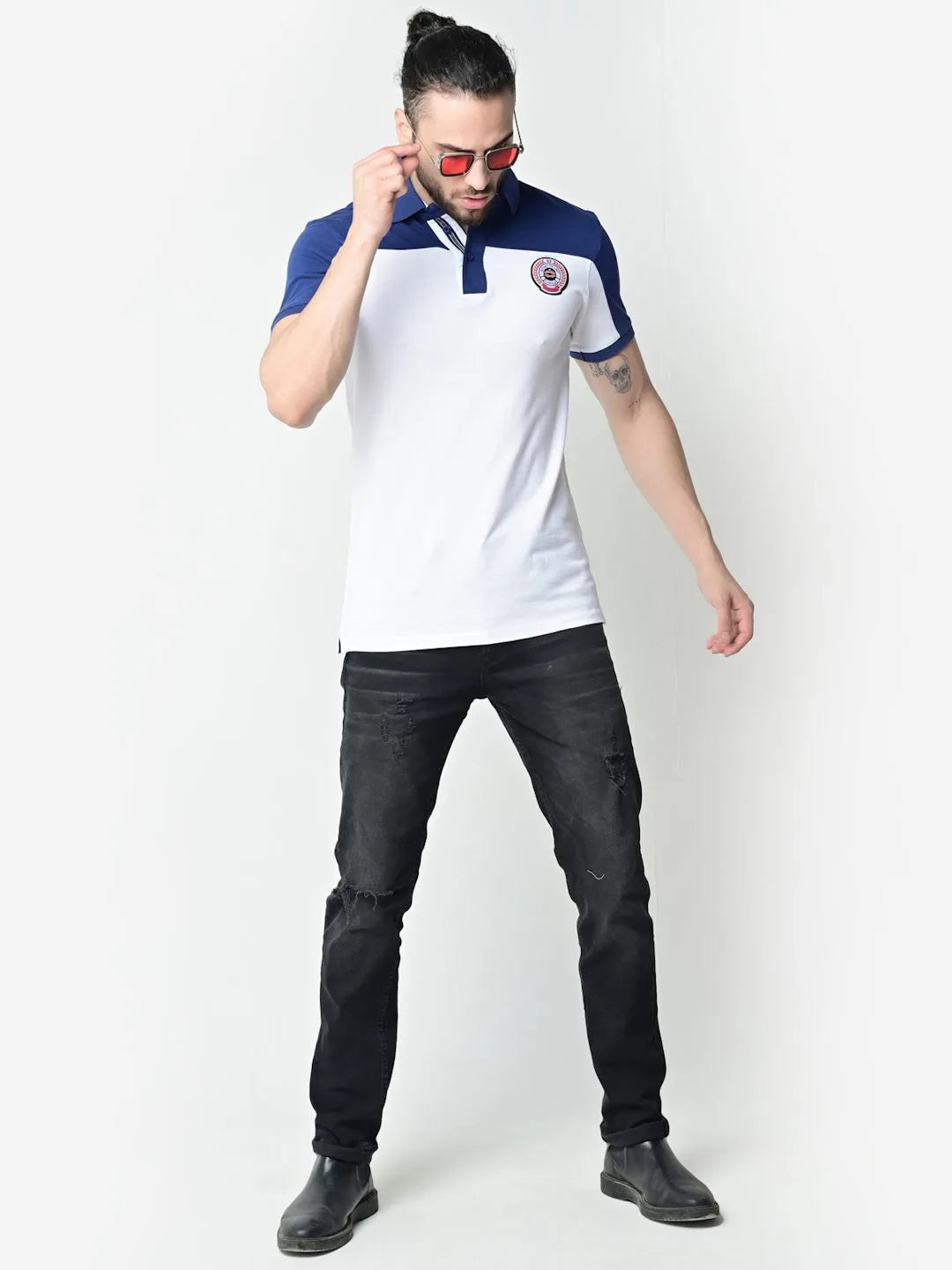 Flawless Men Supreme White Organic Polo T-Shirt Being Flawless
